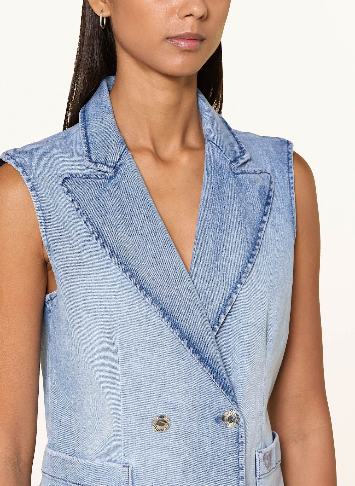 MARC AUREL spijkervest: LICHTBLAUW