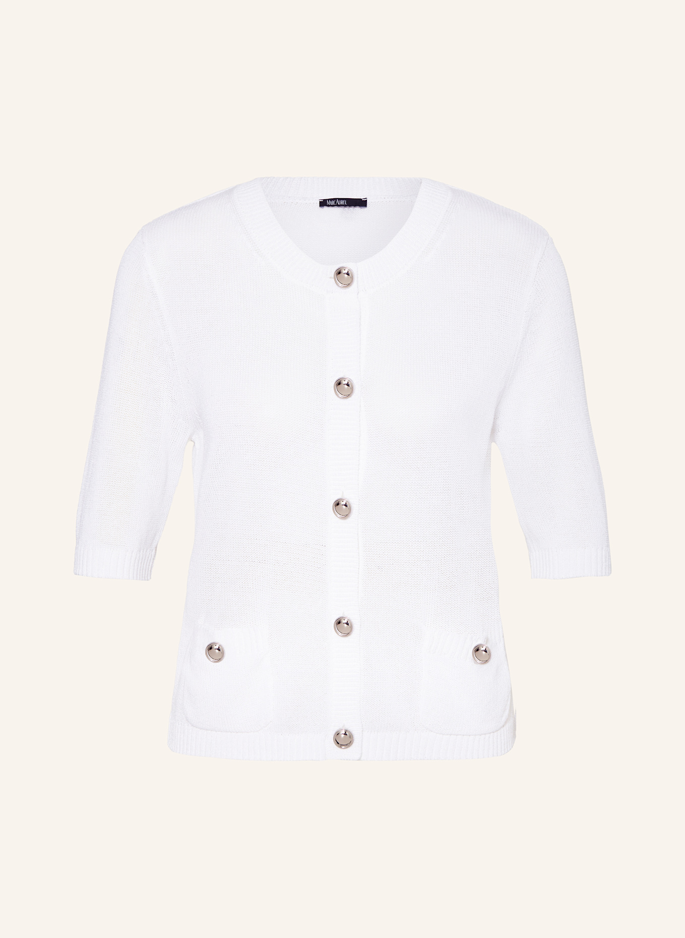 MARC AUREL Cardigan à manches 3/4: BLANC