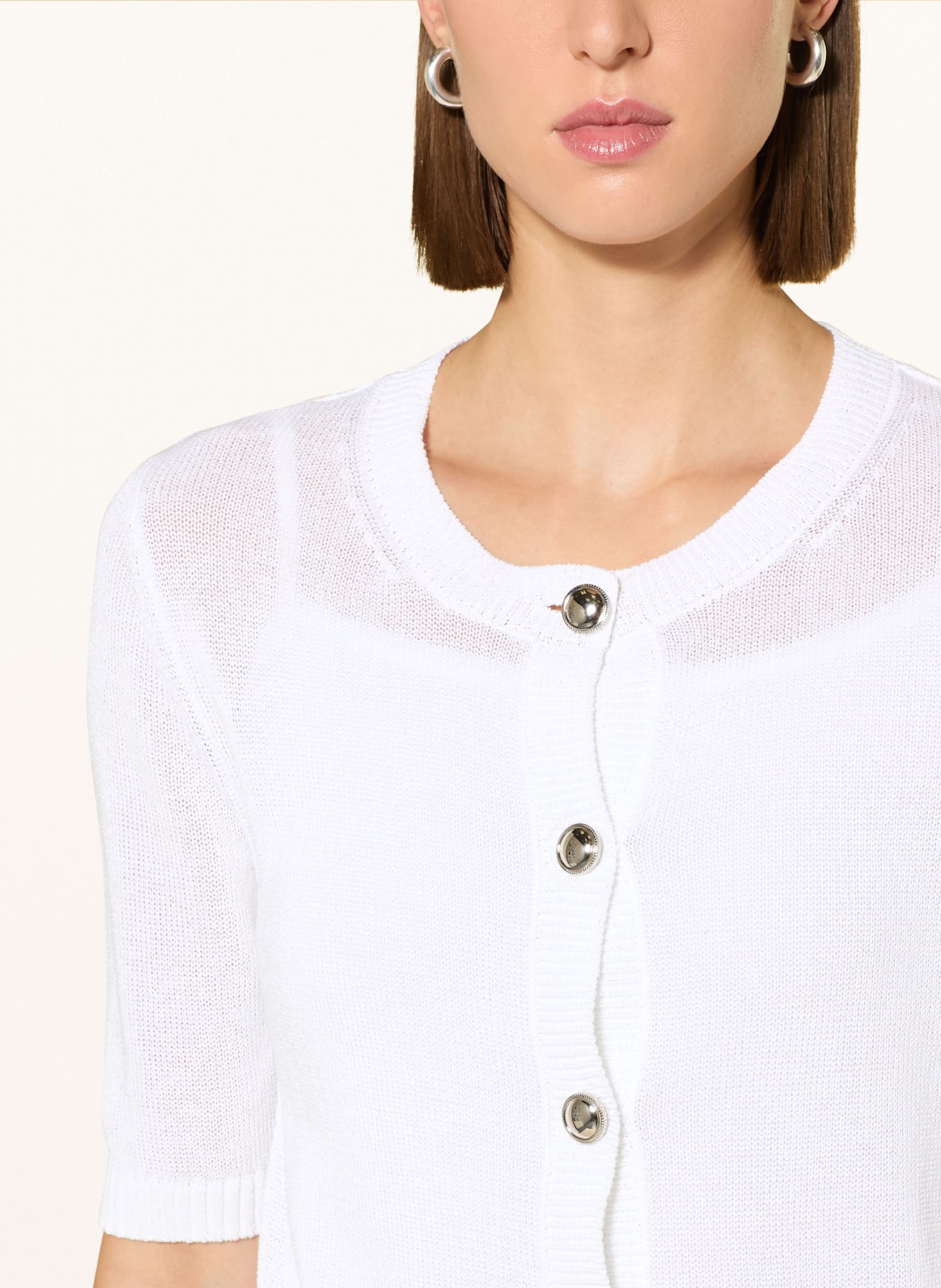 MARC AUREL Cardigan à manches 3/4: BLANC