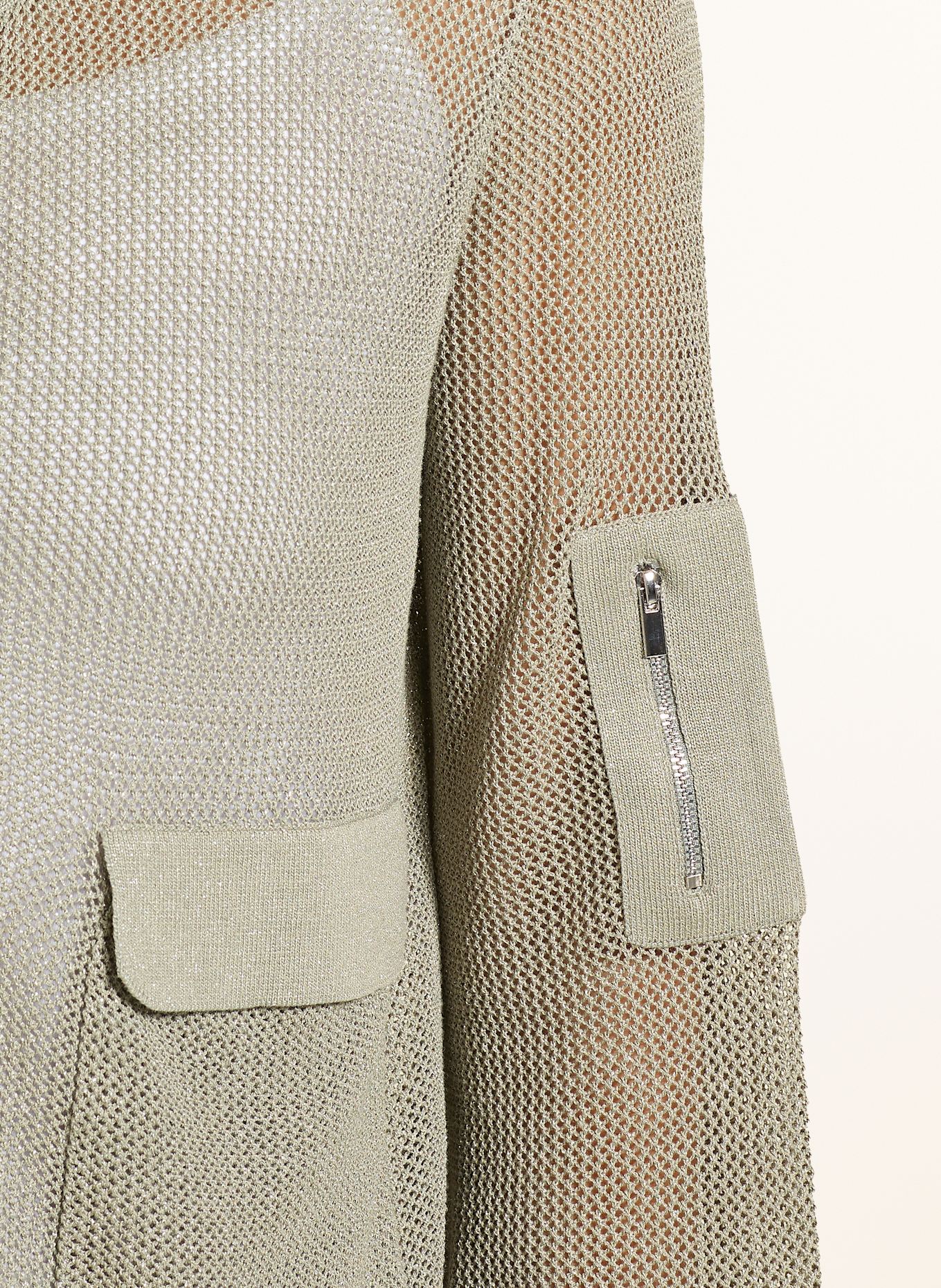 MARC AUREL Pletený kardigan s třpytivou přízí: OLIVOVÁ