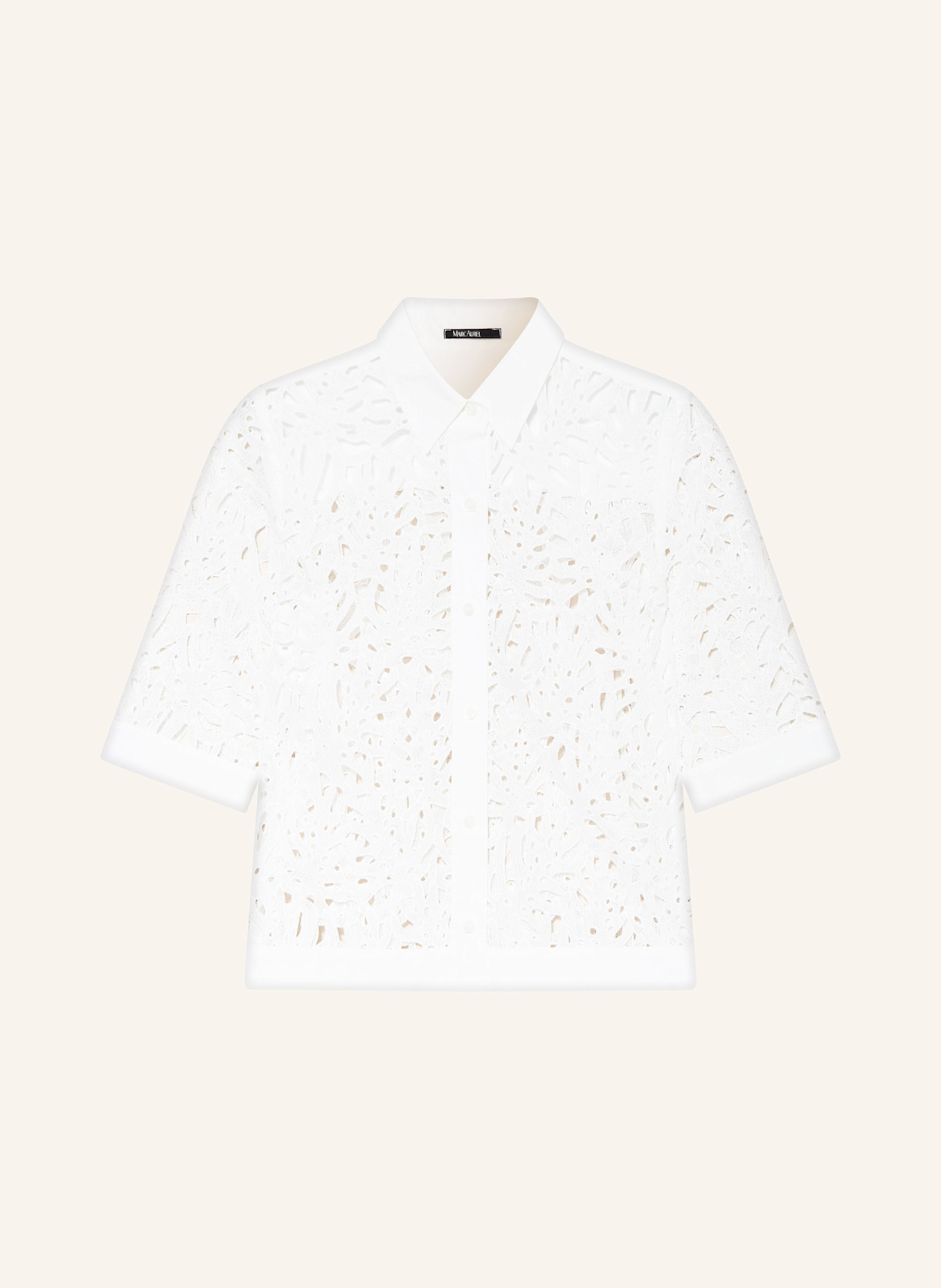 MARC AUREL Hemdbluse aus Spitze: WEISS