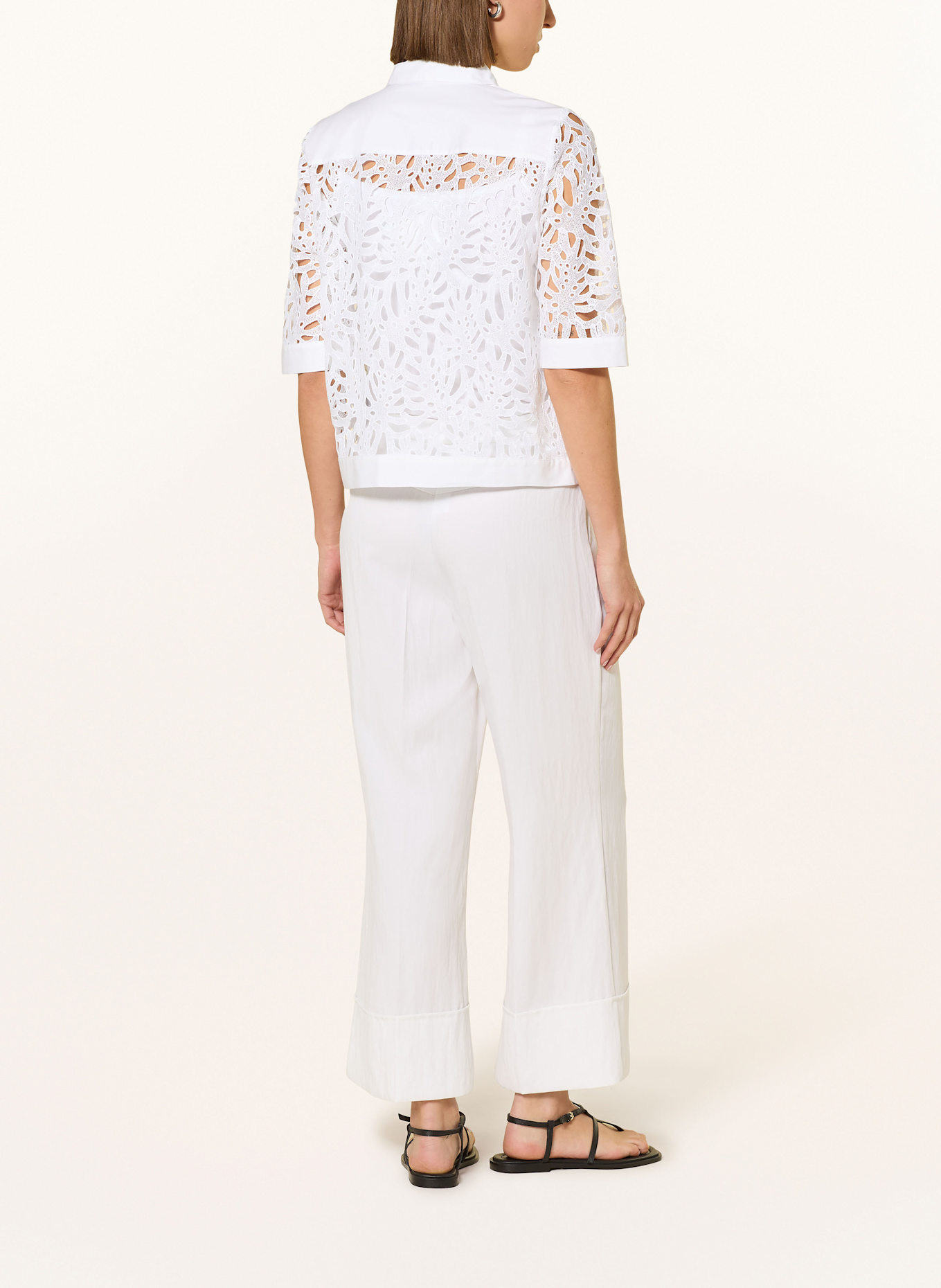 MARC AUREL Hemdbluse aus Spitze: WEISS