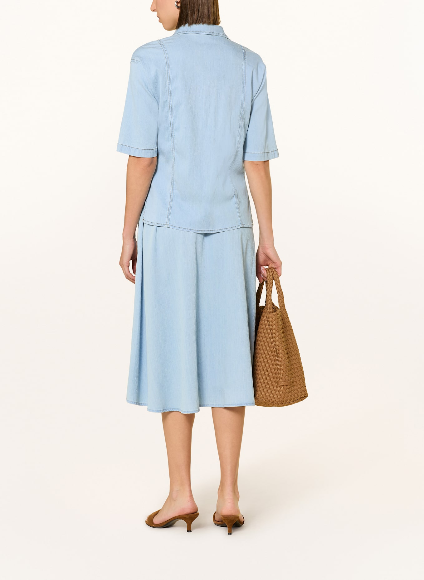 MARC AUREL Rock in Jeansoptik: HELLBLAU