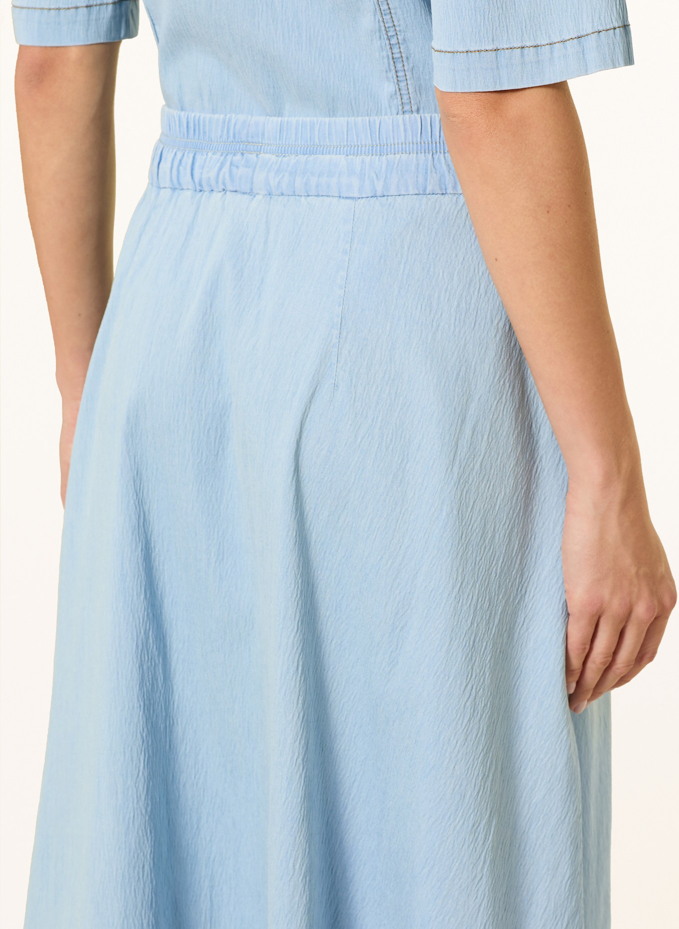 MARC AUREL Rock in Jeansoptik: HELLBLAU