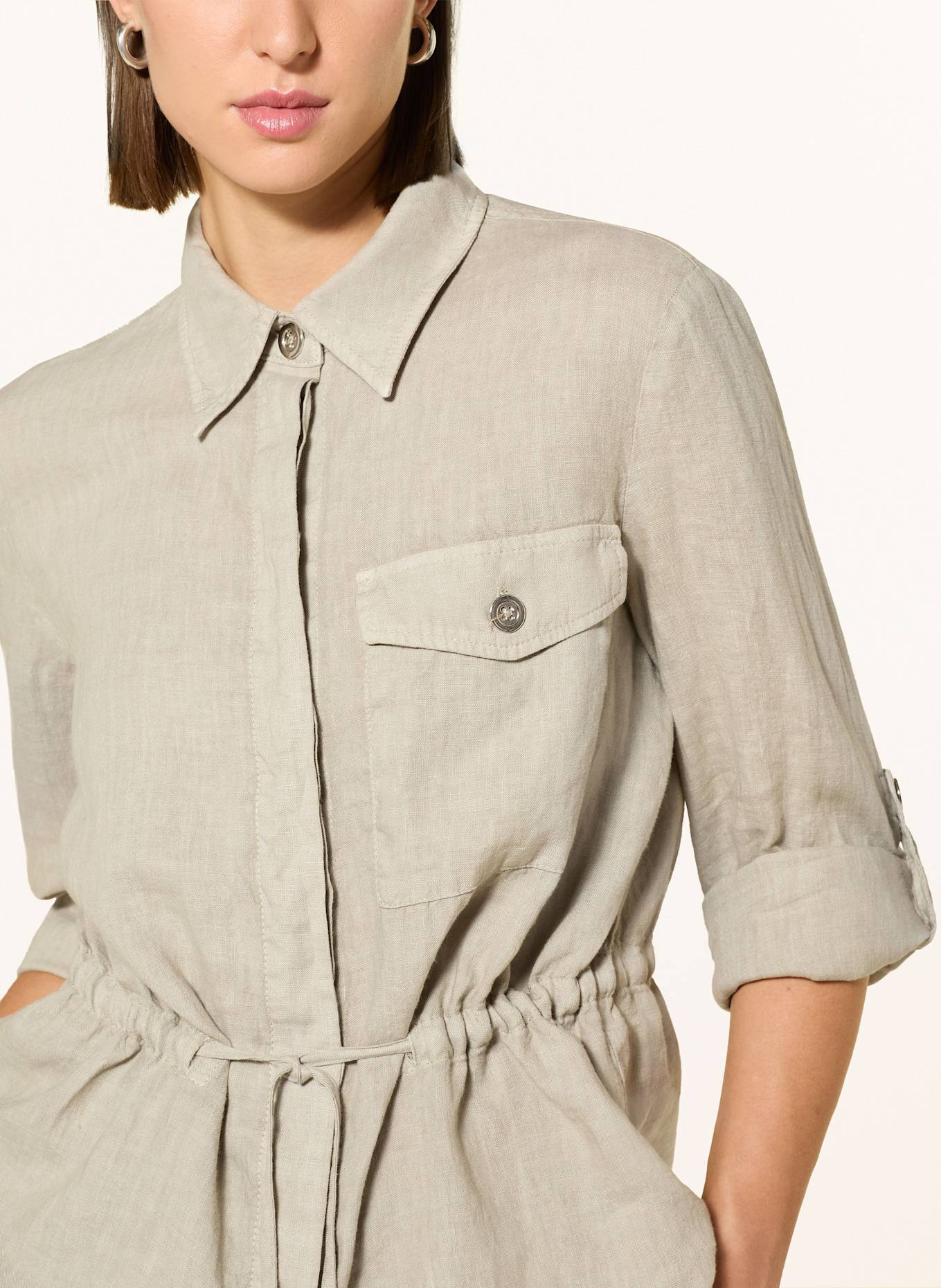 MARC AUREL Hemdbluse aus Leine: OLIV