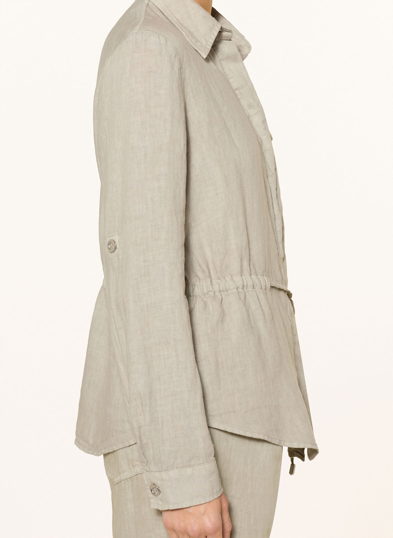 MARC AUREL Hemdbluse aus Leine: OLIV