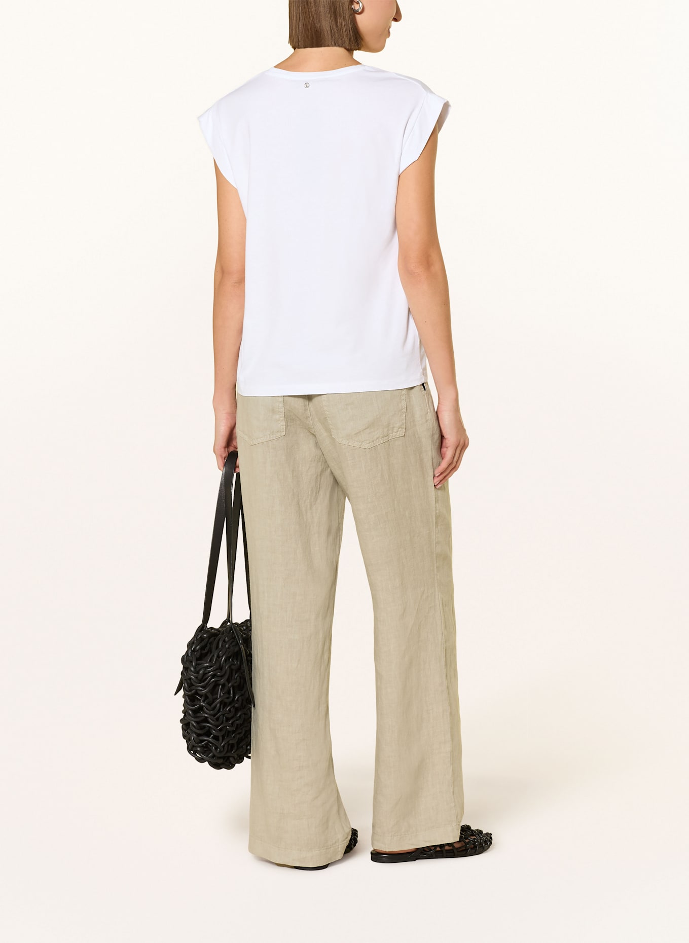 MARC AUREL T-shirt: WIT / KAKI