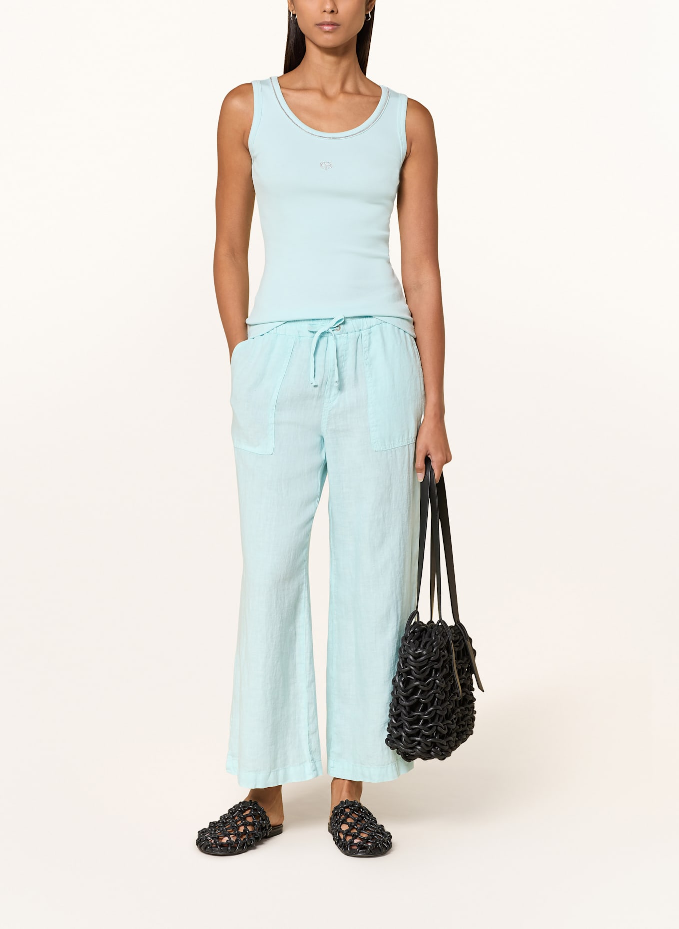 MARC AUREL Leinenhose: TÜRKIS