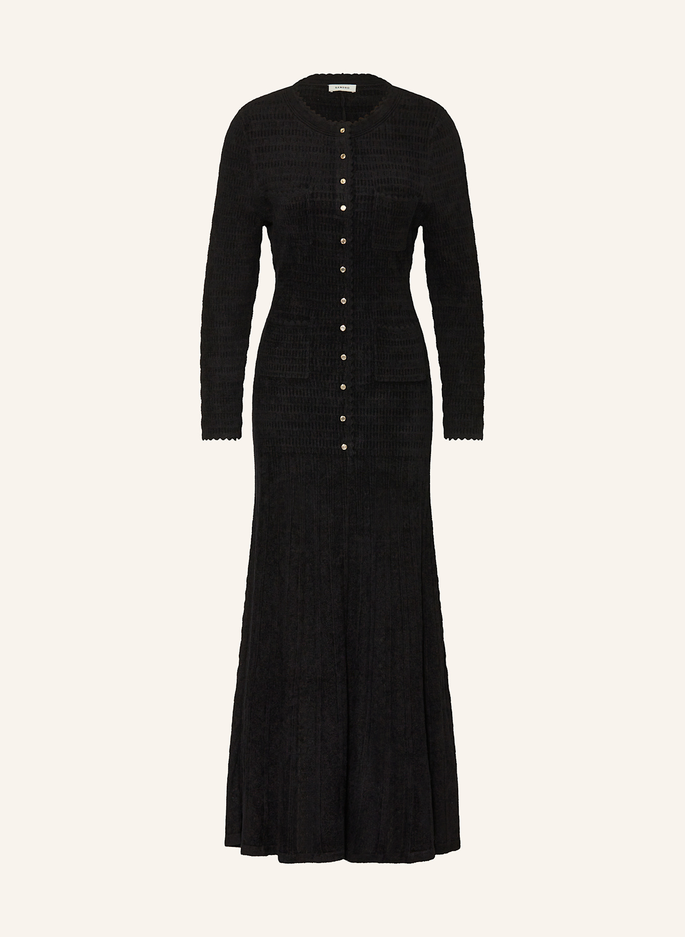 SANDRO Strickkleid: SCHWARZ