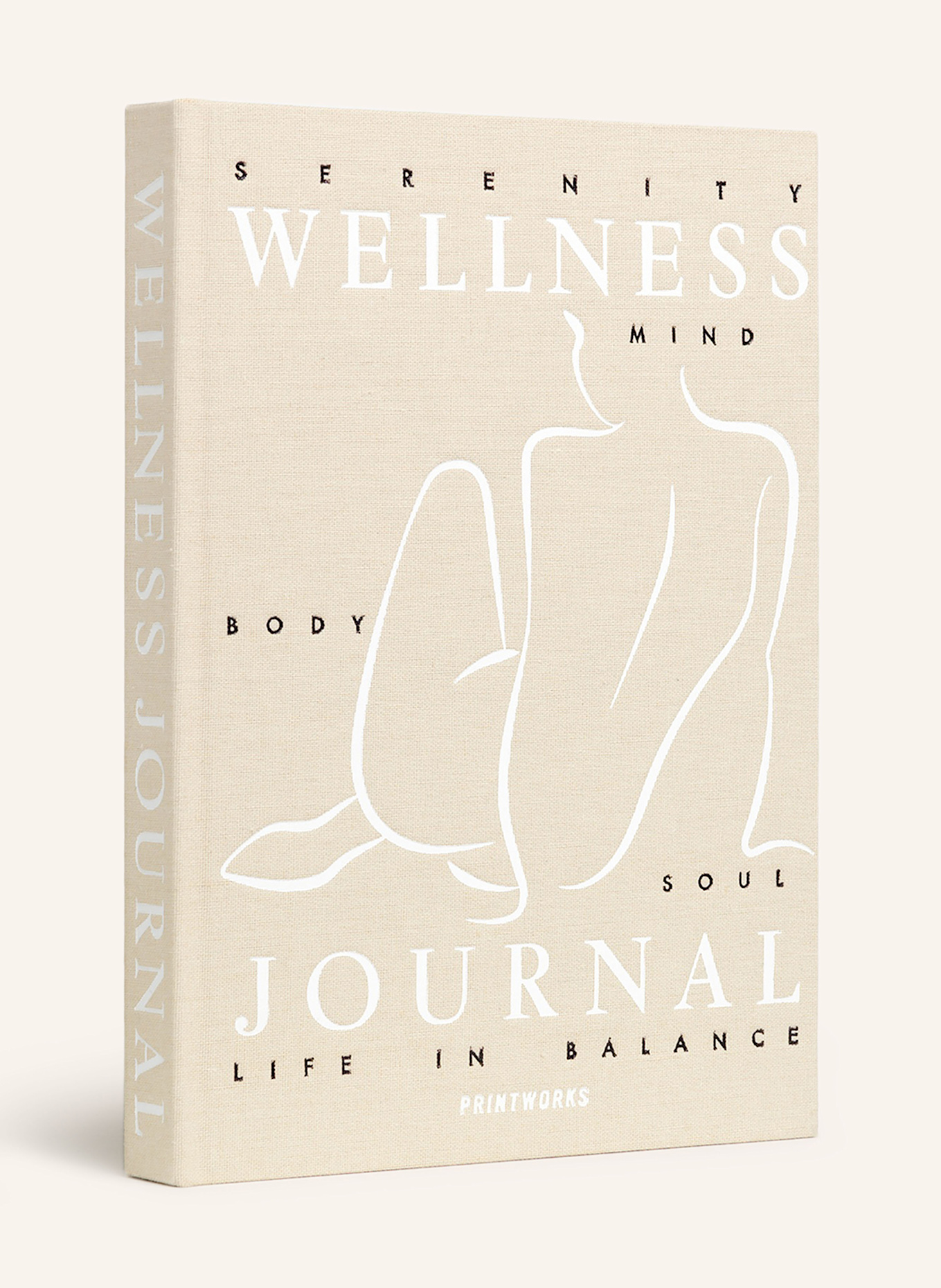 PRINTWORKS Gästebuch WELLNESS JOURNAL: CREME