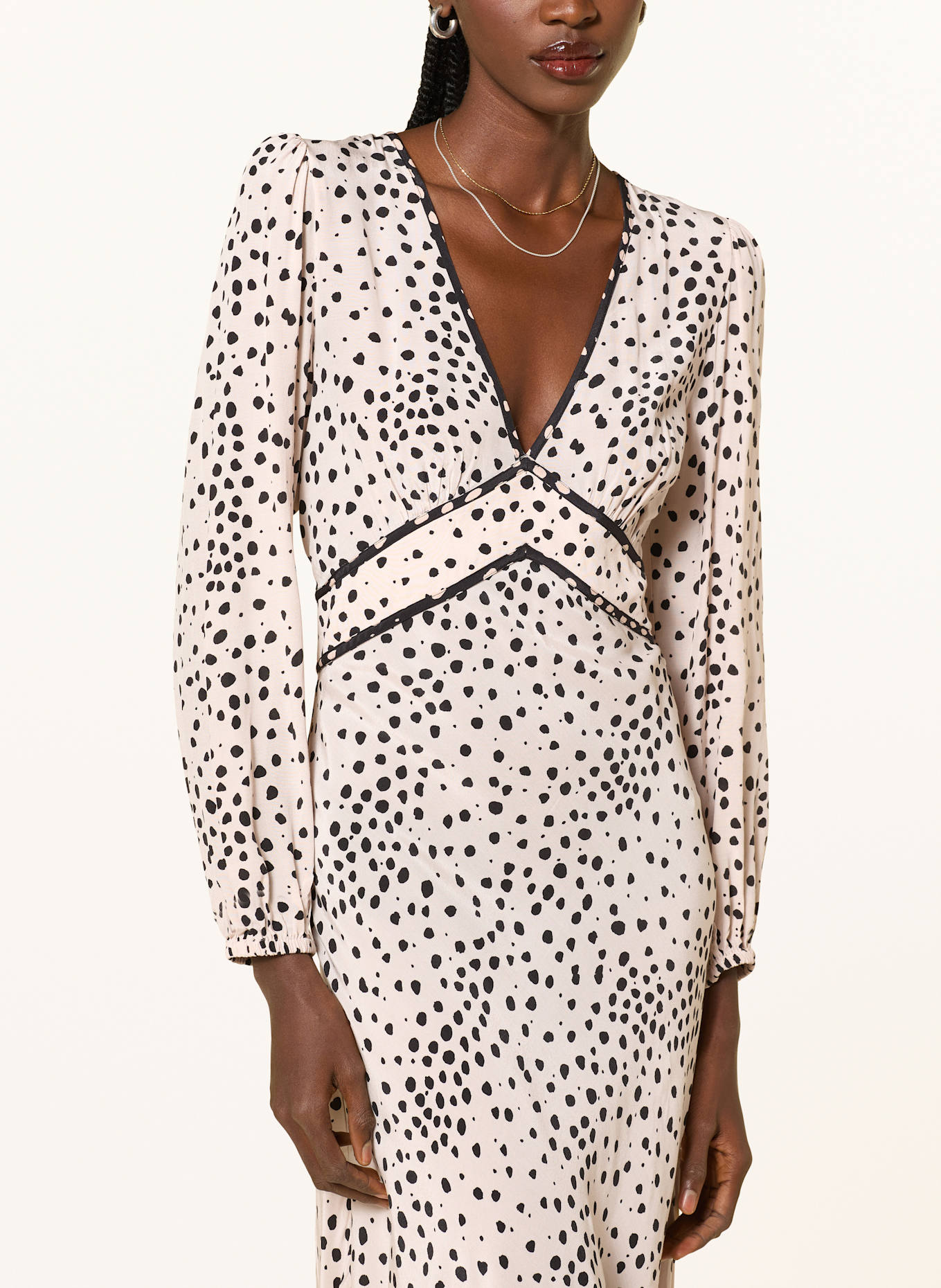 ba&sh Kleid DERBY: ECRU / SCHWARZ