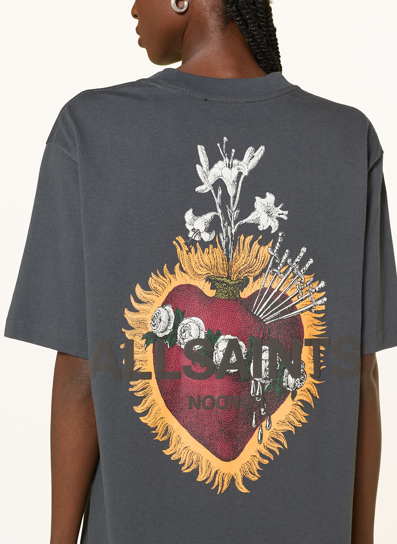 ALLSAINTS Jerseykleid HEARTFELT: DUNKELGRAU