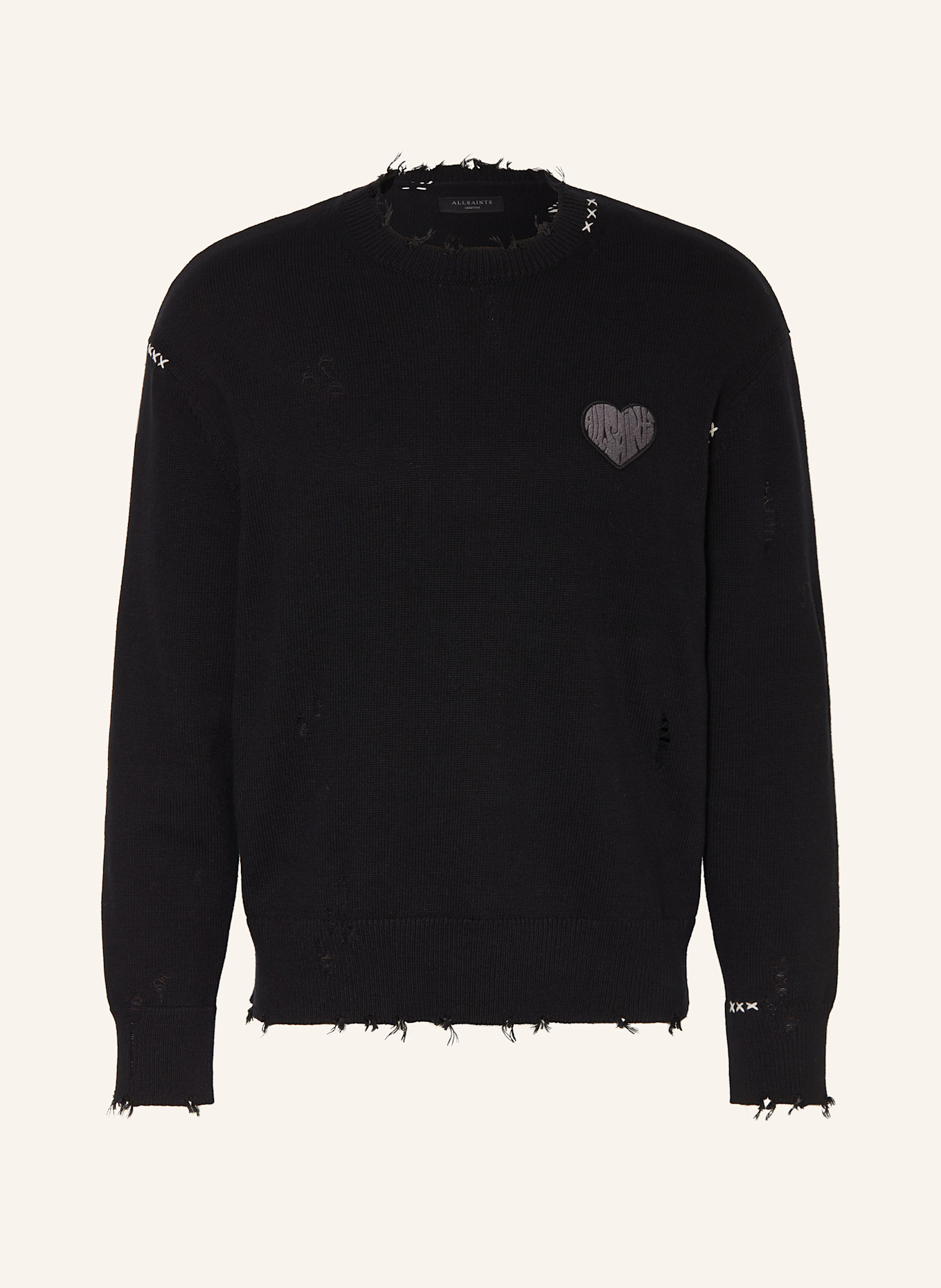 ALLSAINTS Pullover THEO CREW: SCHWARZ
