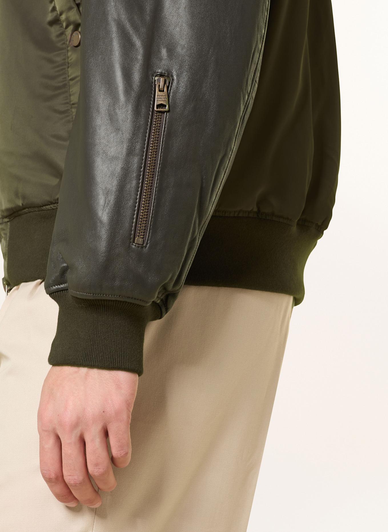ALLSAINTS Lederblouson MYLER BOMBER im Materiamix: KHAKI