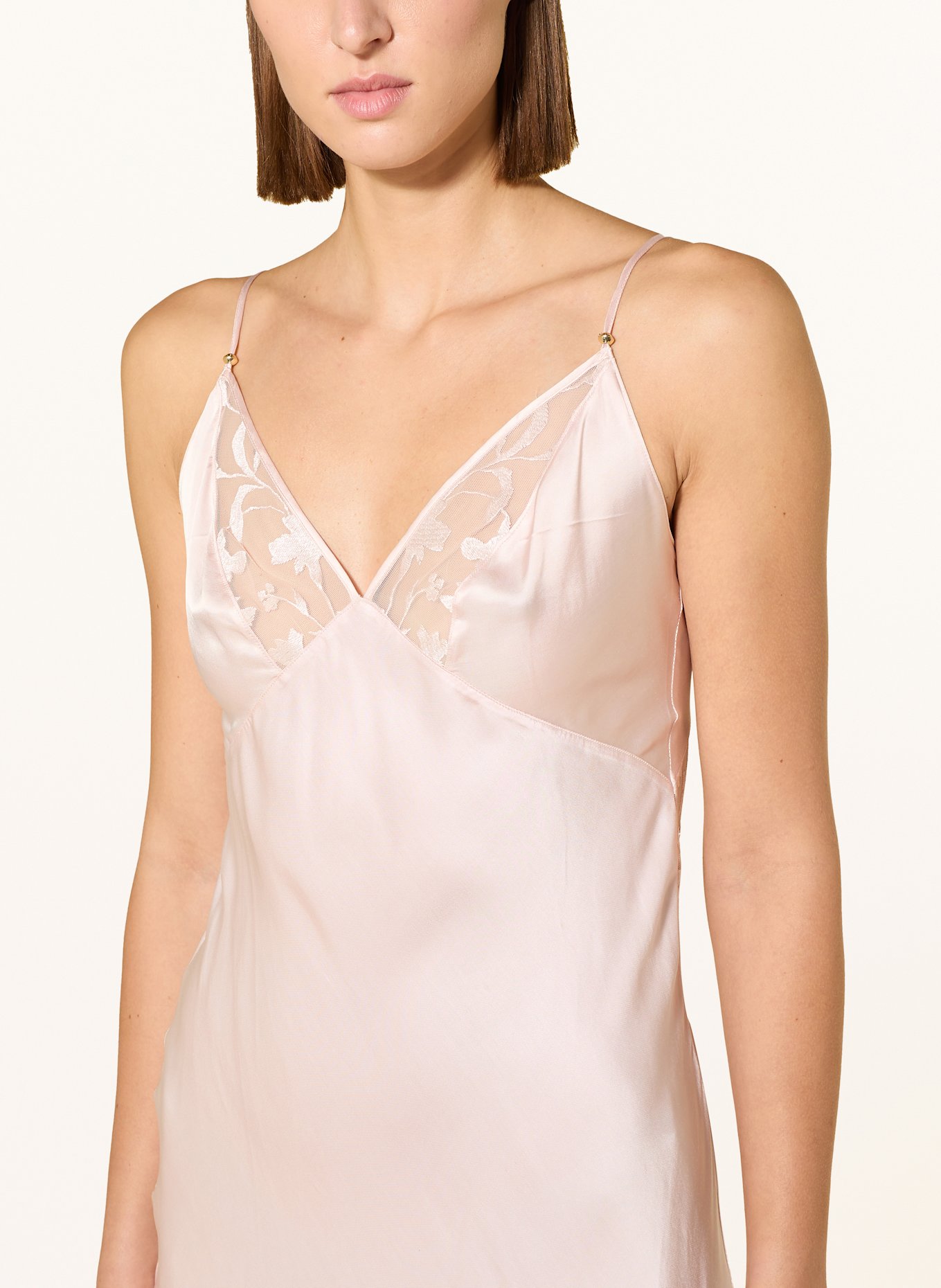 CHANTELLE Negligé IDYLL van satijn: ROSÉ