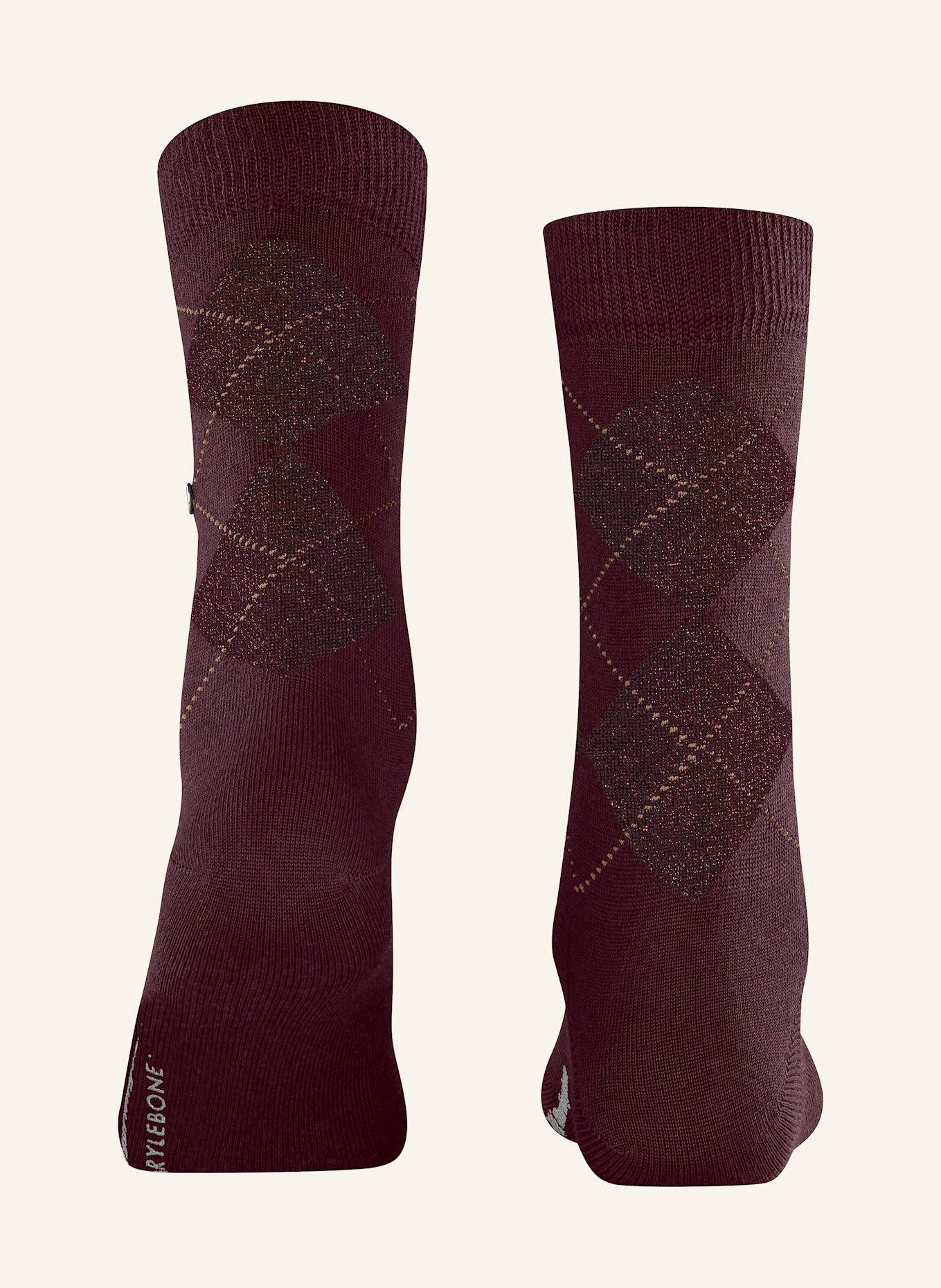 Burlington Socken MARYLEBONE SCHIMMER mit Glitzergarn: 8435 claret