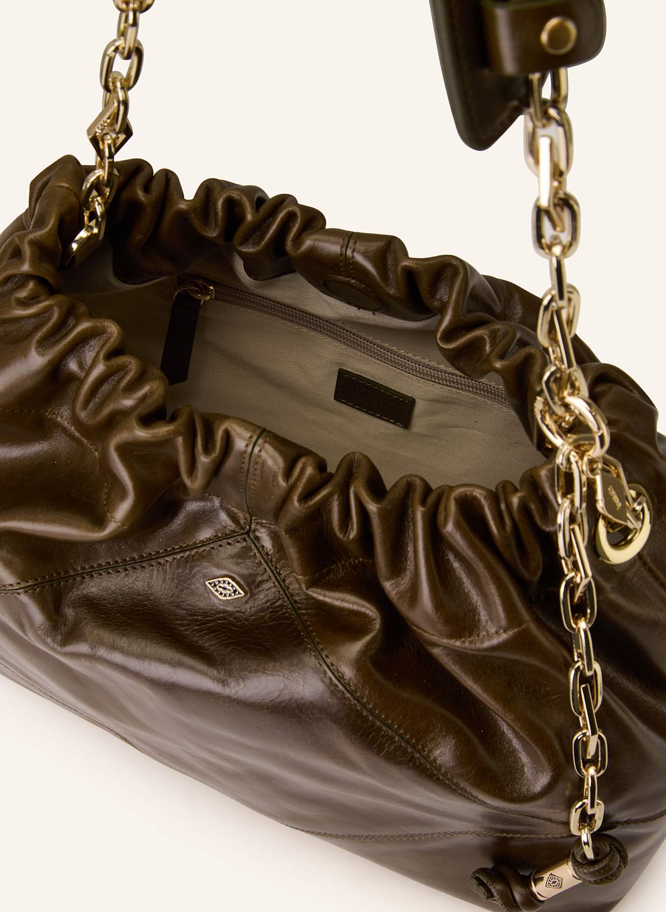 ba&sh Vaková kabelka JUNE MEDIUM: KHAKI