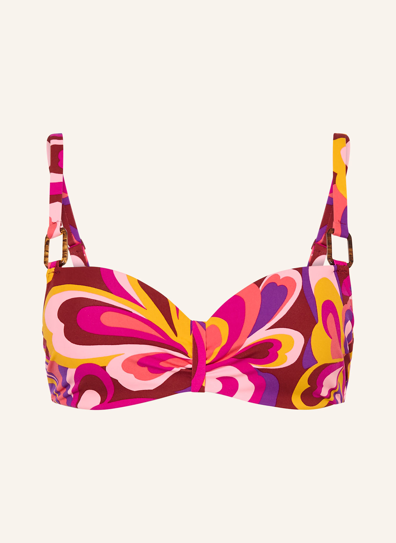 CHANTELLE Bügel-Bikini-Top VITA: DUNKELROT / ORANGE / ROSA