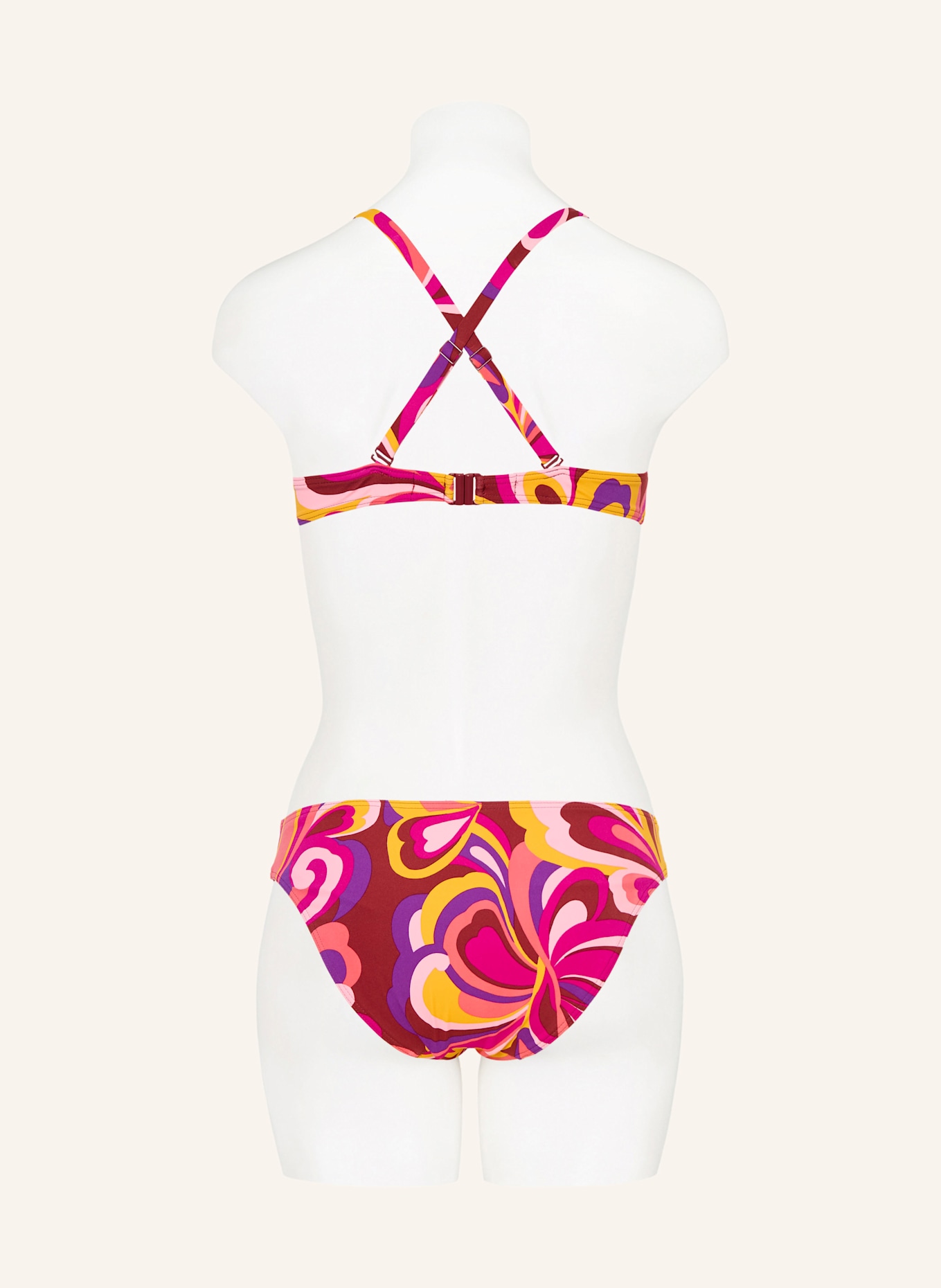 CHANTELLE Bügel-Bikini-Top VITA: DUNKELROT / ORANGE / ROSA