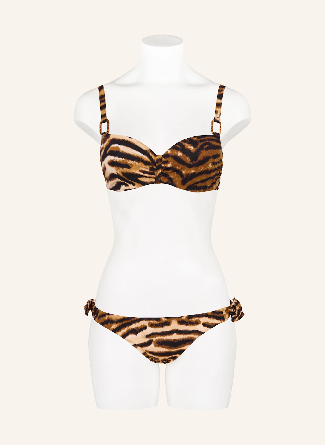 CHANTELLE VITA Triangle Bikini Bottom: LIGHT BROWN / BROWN / DARK BROWN