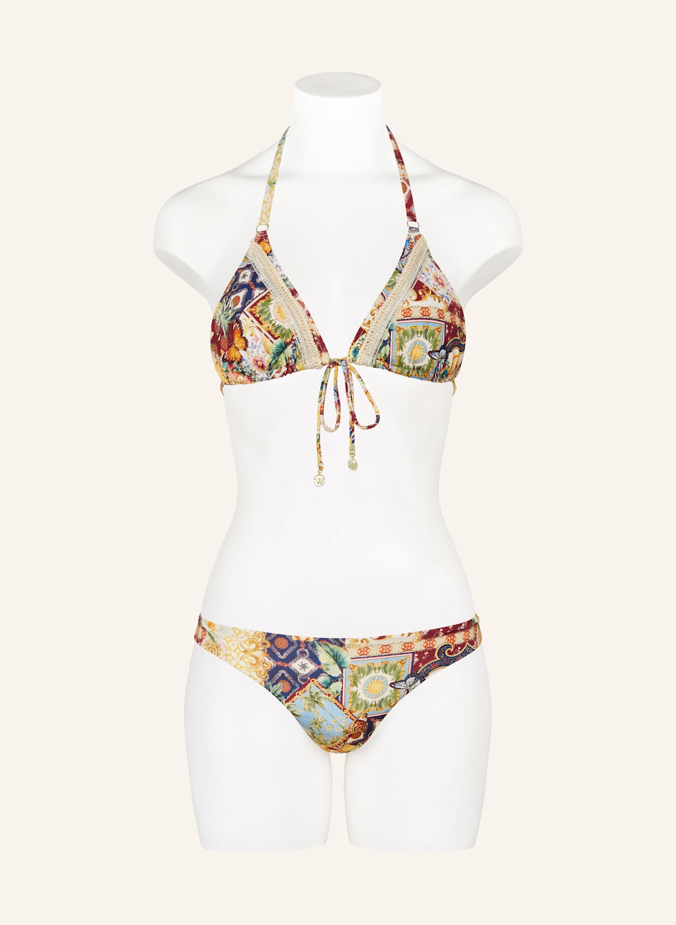 watercult Basic-Bikini-Hose TREASURED TROVE: DUNKELGELB / DUNKELROT / GRÜN