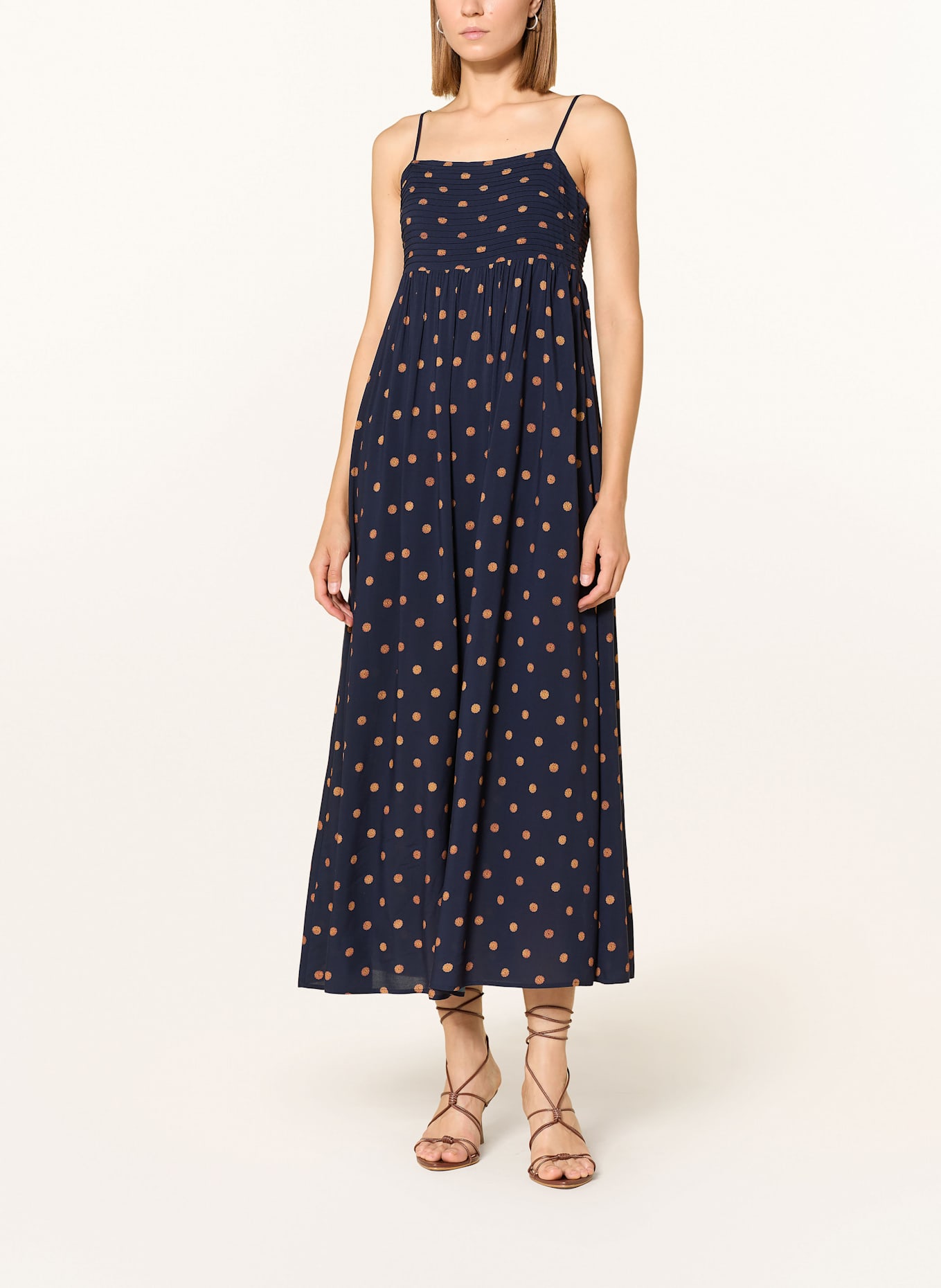 watercult Kleid: DUNKELBLAU / BRAUN