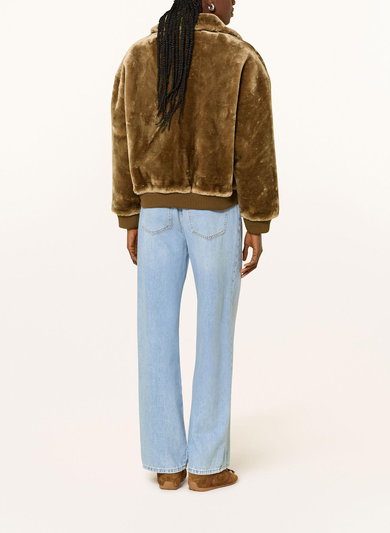 CLAUDIE PIERLOT Kunstfell-Jacke: BRAUN