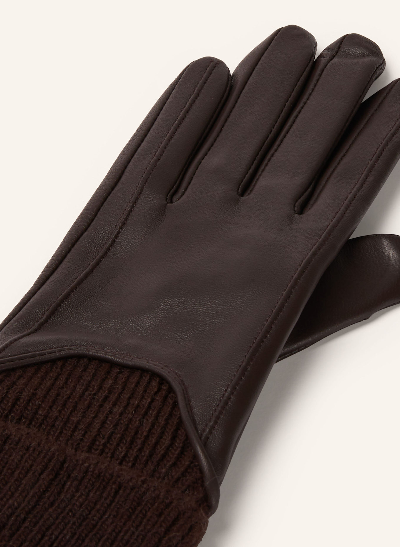 CLAUDIE PIERLOT Lederhandschuhe ARTYCP: DUNKELBRAUN