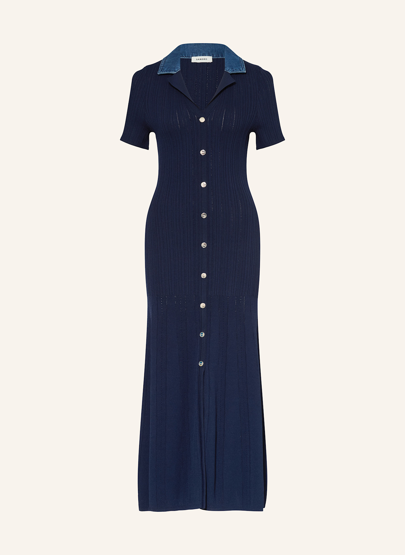SANDRO Strickkleid: DUNKELBLAU