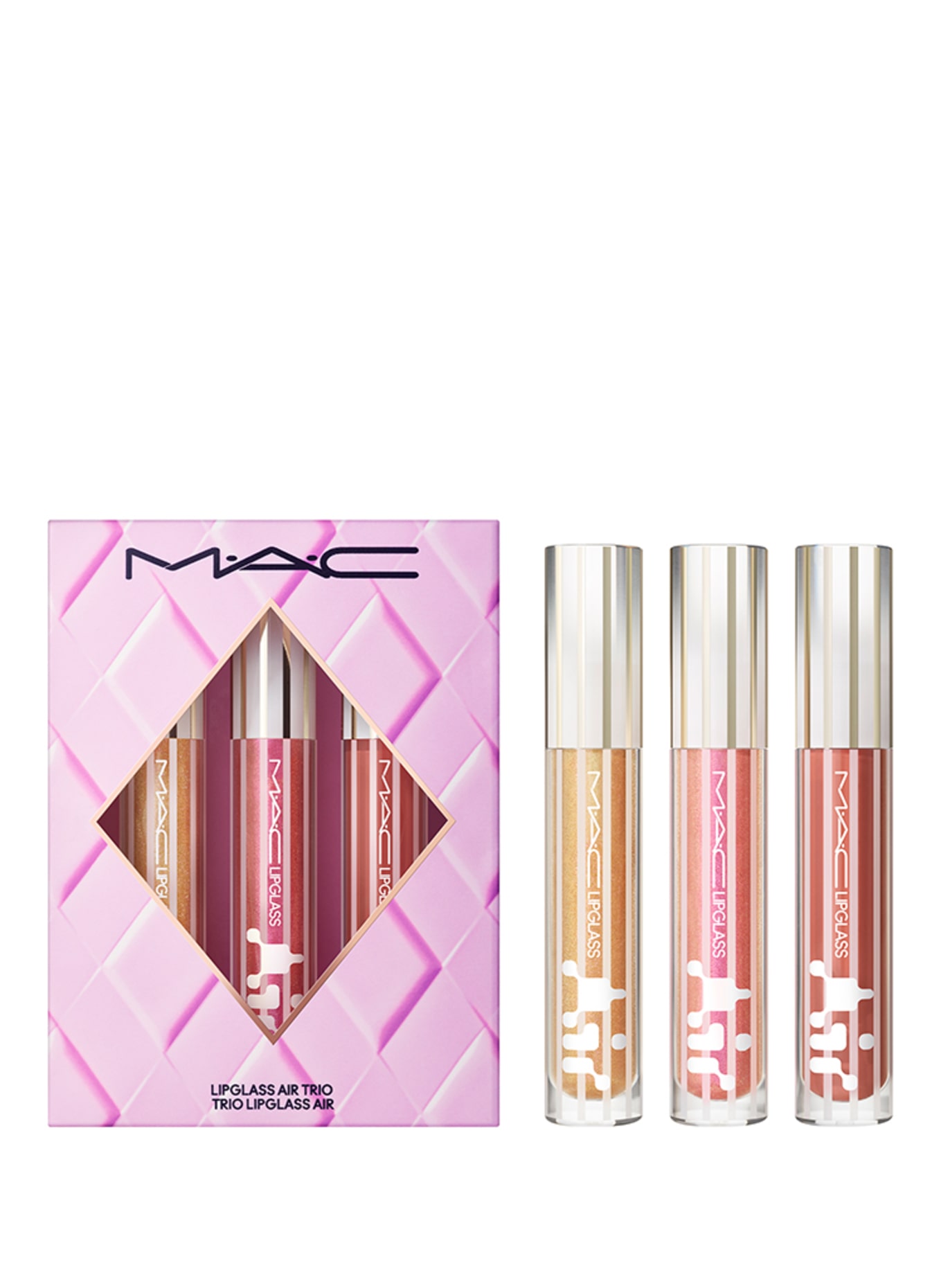 M.A.C GLOSS ENTHUSIAST LIPGLASS AIR TRIO