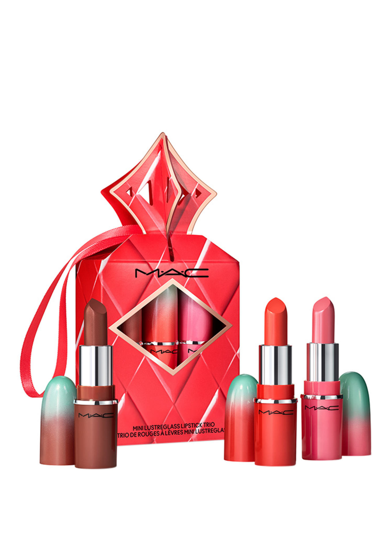 M.A.C WILDEST GLEAMS MINI LUSTREGLASS LIP TRIO