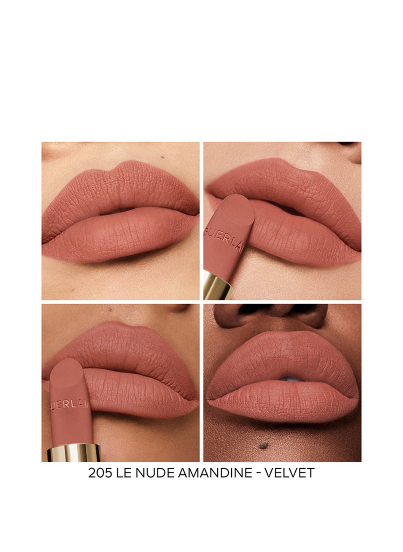 GUERLAIN ROUGE G VELVET REFILL: 205 LE NUDE AMANDINE