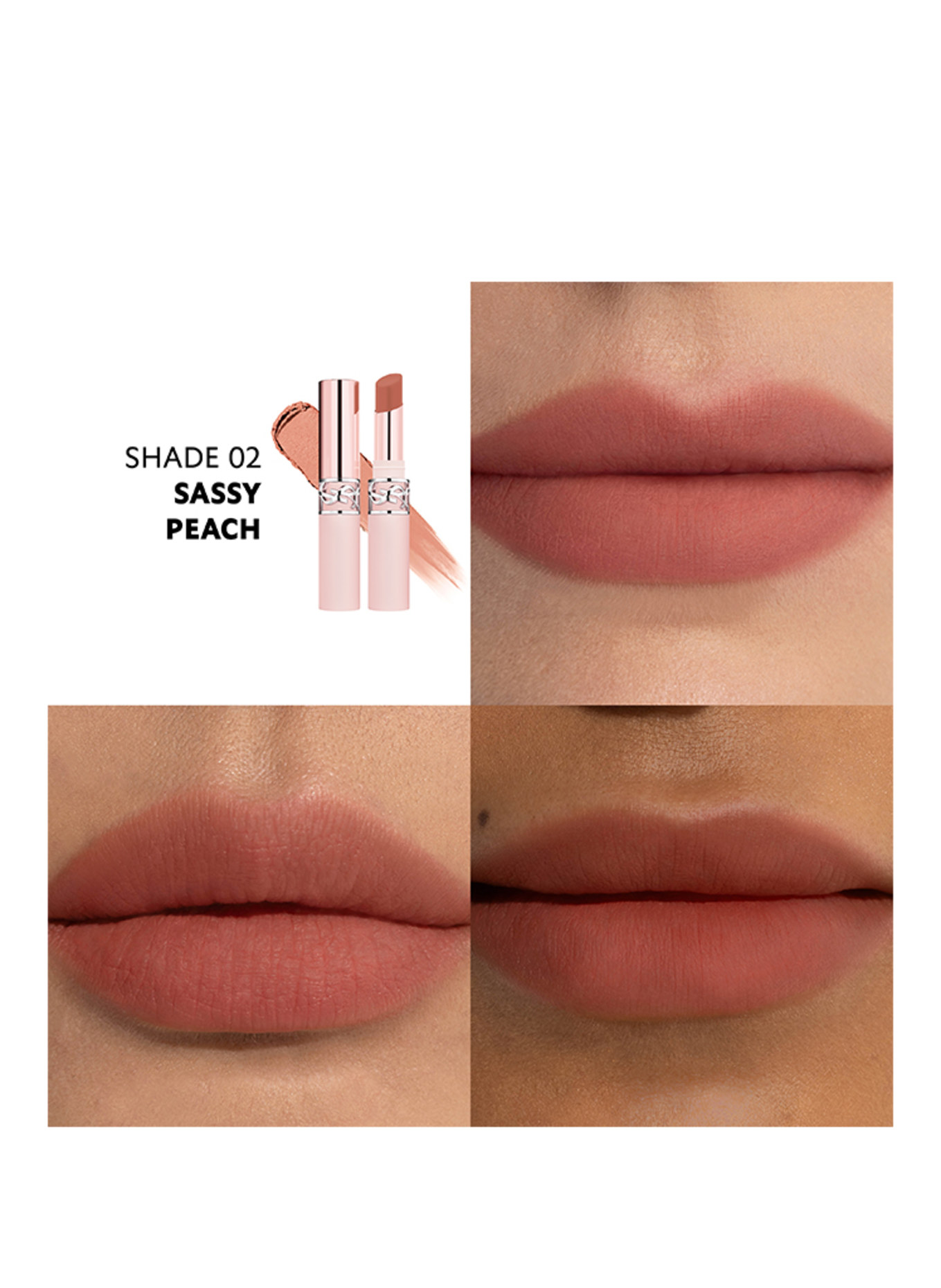 YVES SAINT LAURENT BEAUTÉ LOVENUDE LIP BLUSHER: 02  SASSY PEACH