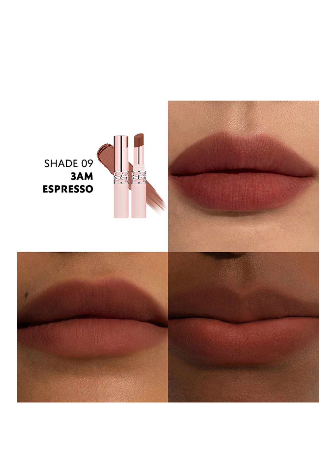 YVES SAINT LAURENT BEAUTÉ BLUSH À LÈVRES LOVENUDE: 09  3 AM ESPRESSO