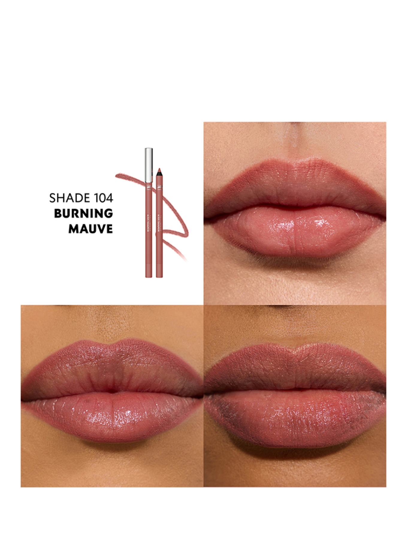 YVES SAINT LAURENT BEAUTÉ LOVENUDE KISS SHAPER: 104 BURNING MAUVE
