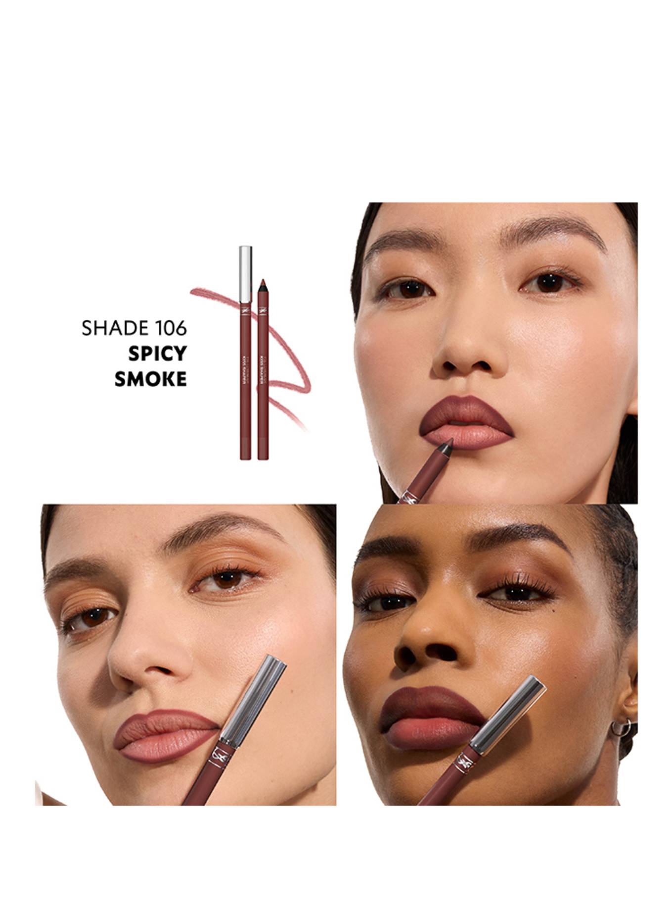 YVES SAINT LAURENT BEAUTÉ LOVENUDE KISS SHAPER: 106  SPICY SMOKE