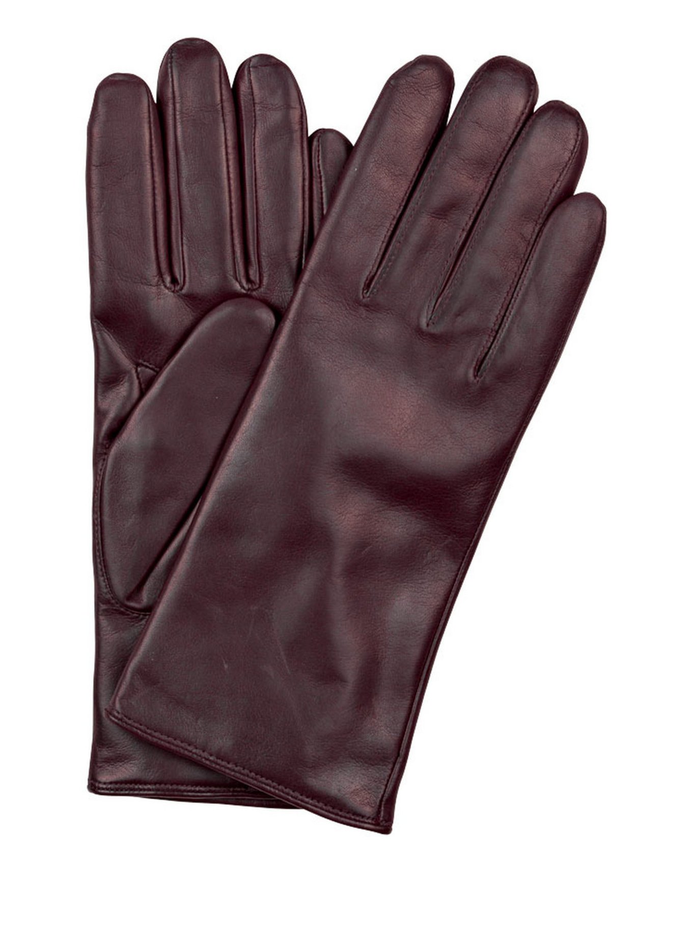 ROECKL Skórzane rękawiczki HAMBURG: BORDOWY