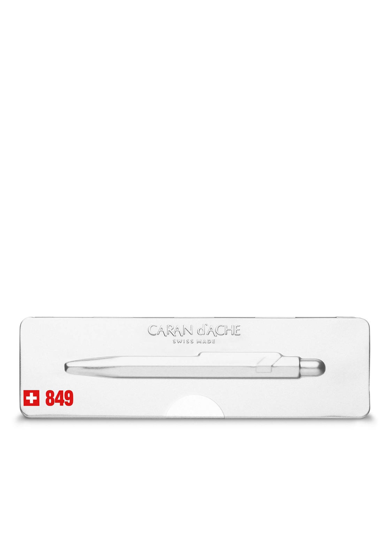 CARAN d'ACHE Retractable ballpoint pen 849 GOLDBAR, Color: WHITE (Image 2)