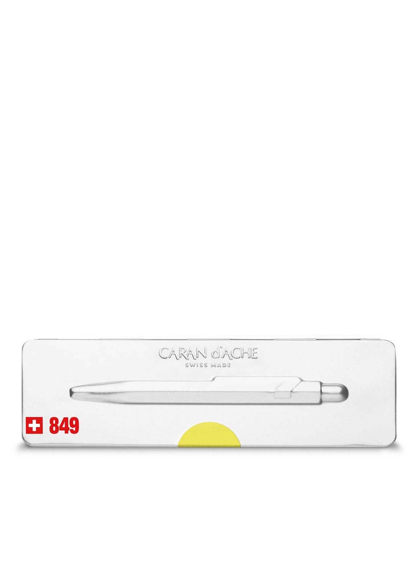 CARAN d'ACHE Retractable ballpoint pen 849 GOLDBAR, Color: NEON YELLOW (Image 2)