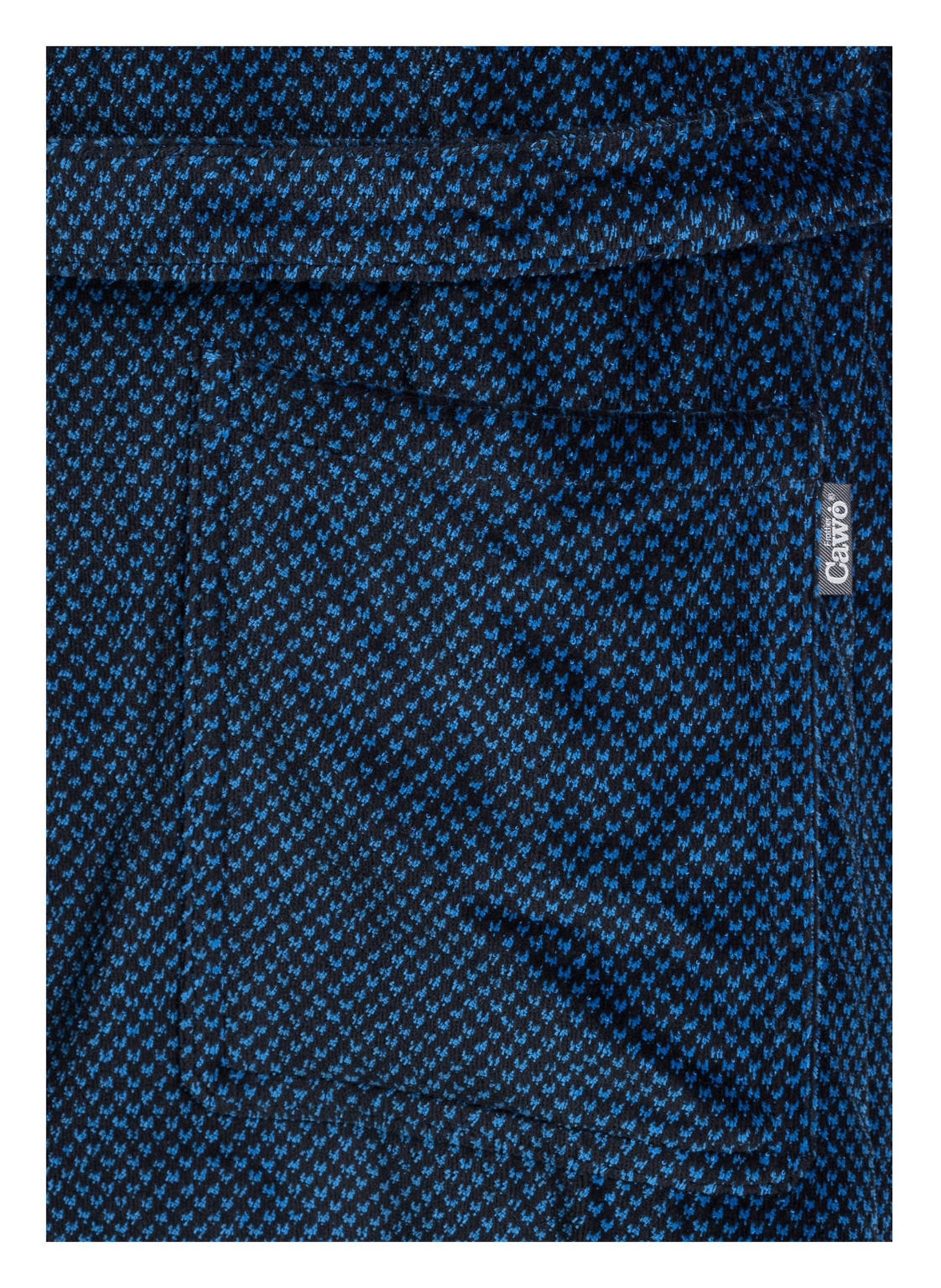 Cawö Men’s bathrobe , Color: BLACK/ BLUE (Image 3)