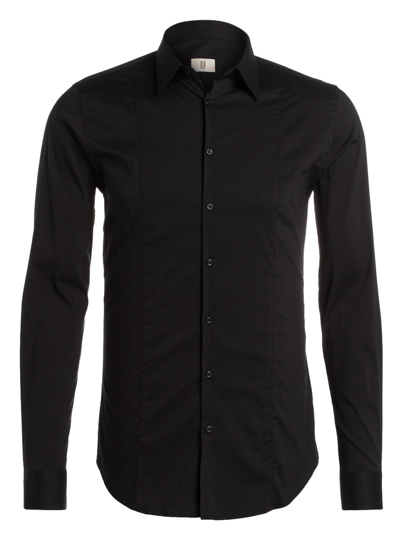 Q1 Manufaktur Hemd STEPHAN Slim Fit: SCHWARZ