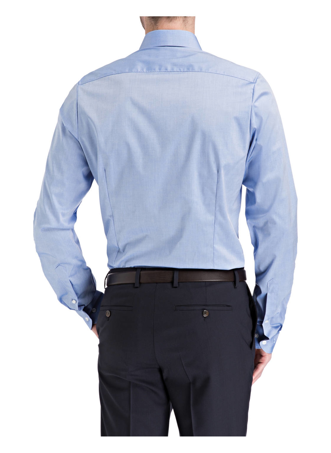 OLYMP Hemd Level Five body fit mit extralangem Arm: HELLBLAU