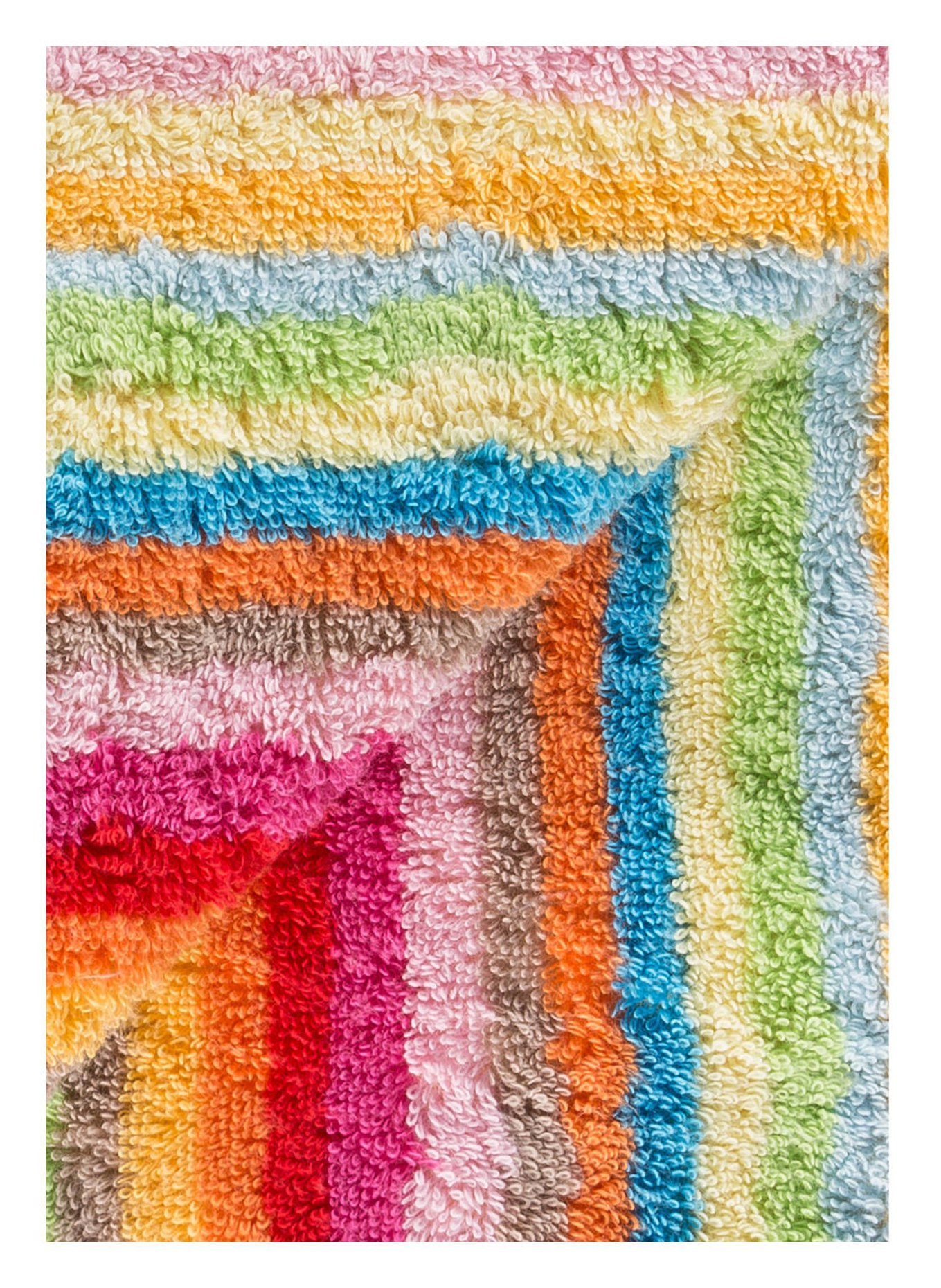 Cawö Towel LIFESTYLE STREIFEN, Color: PINK/ GREEN/ ORANGE (Image 3)