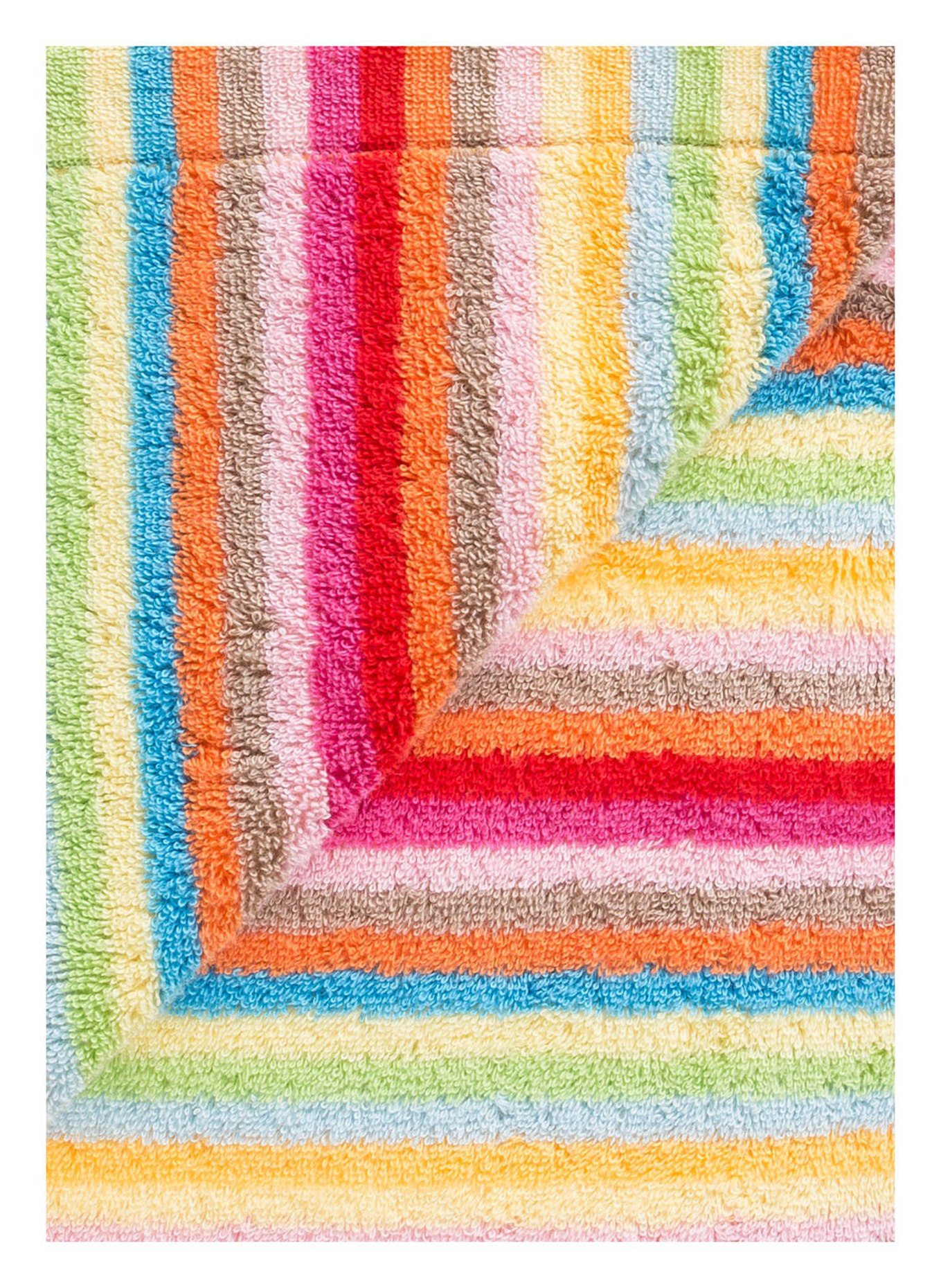 Cawö Duschtuch LIFESTYLE STREIFEN, Farbe: PINK/ GRÜN/ ORANGE (Bild 3)