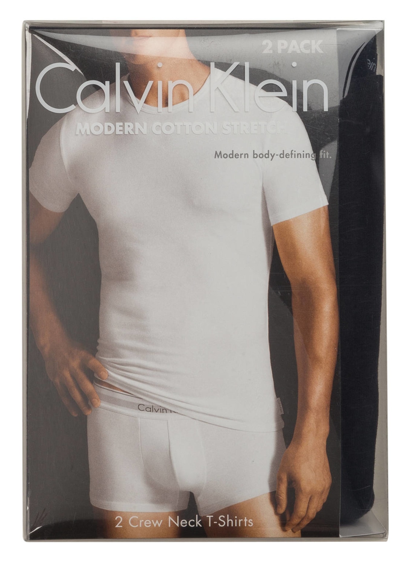 Calvin Klein 2er-Pack T-Shirts MODERN COTTON STRETCH, Farbe: SCHWARZ (Bild 4)