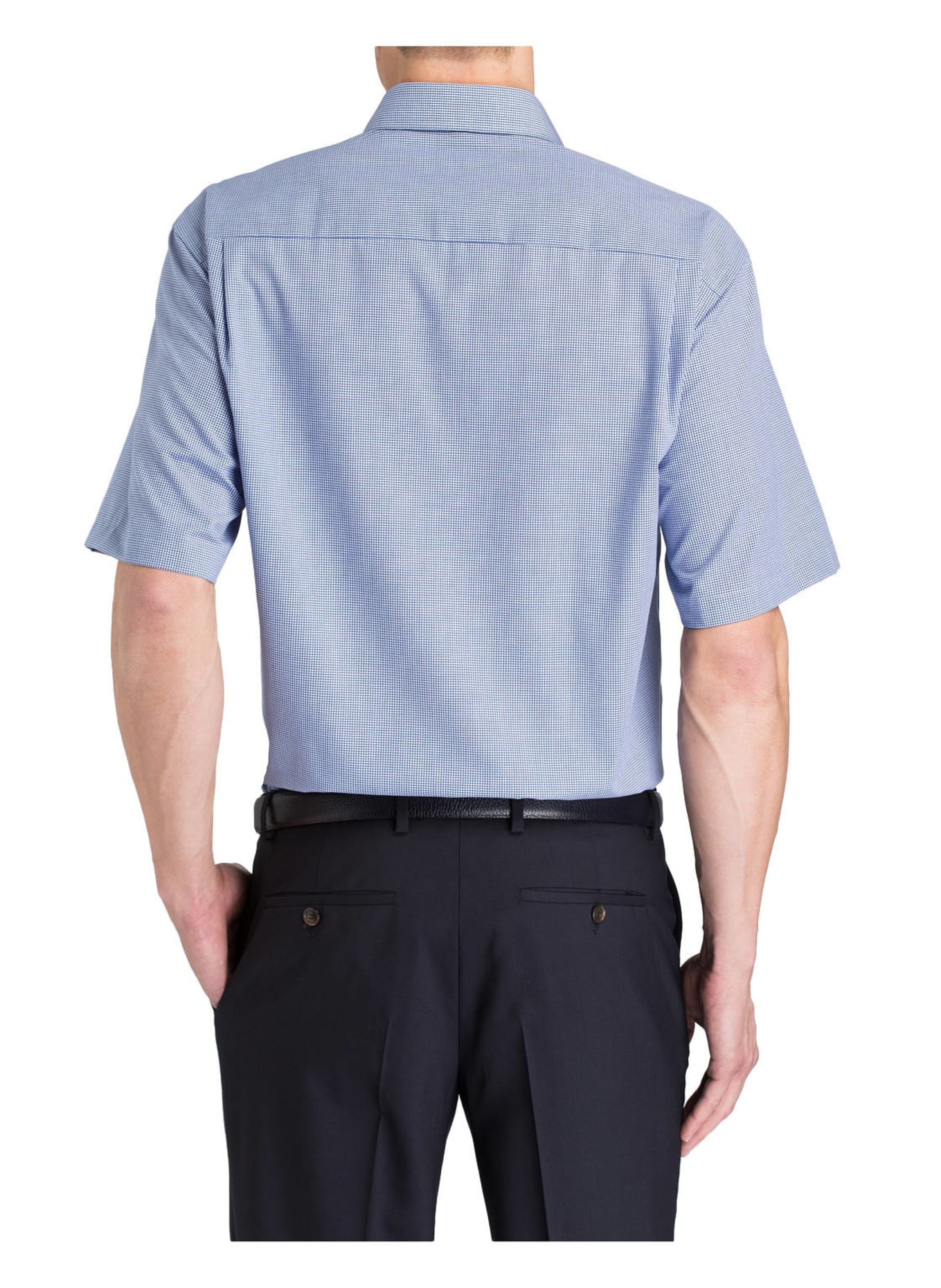 OLYMP Kurzarm-Hemd Luxor comfort fit, Farbe: BLAU/ WEISS KARIERT (Bild 3)