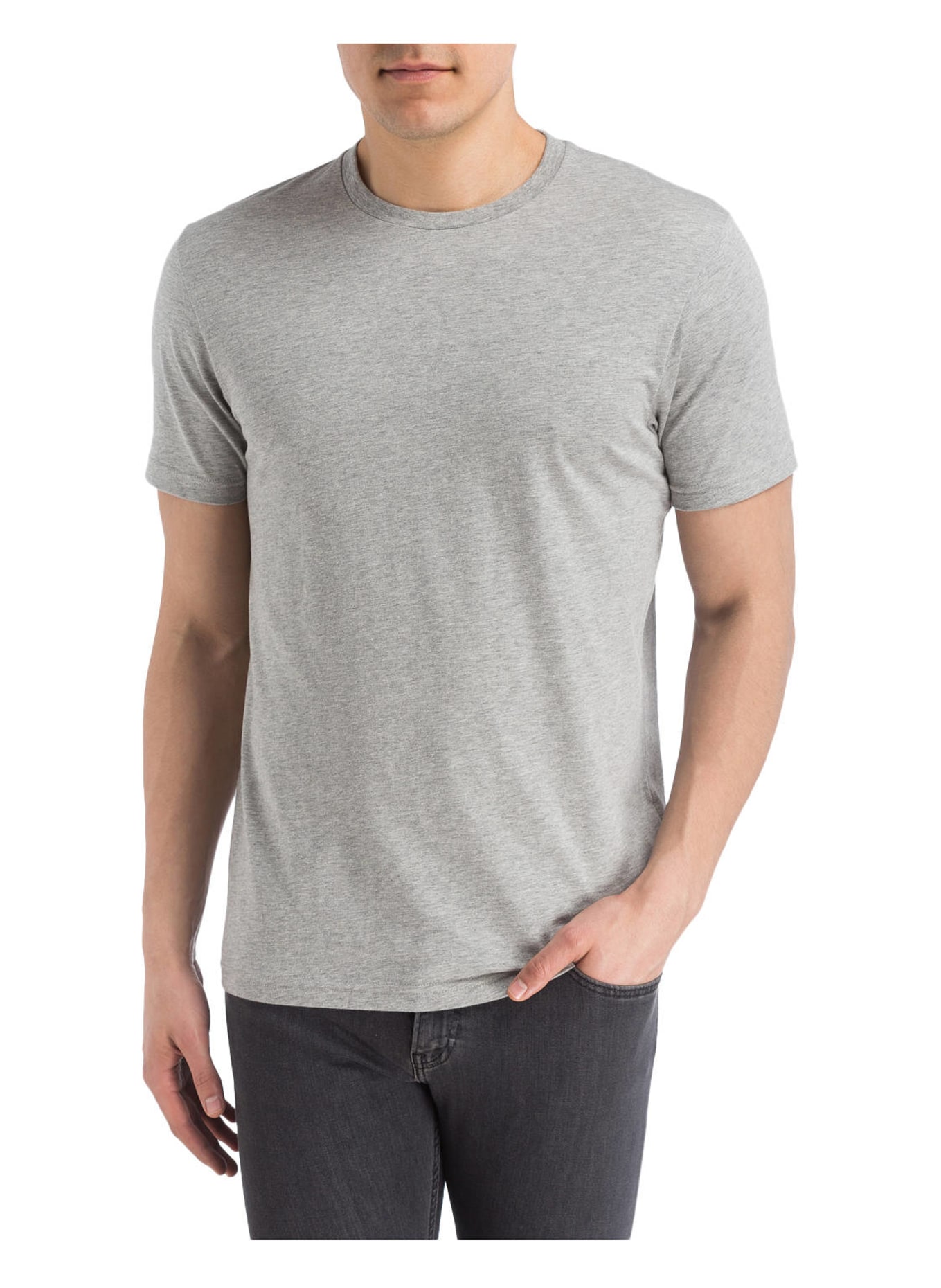 RAGMAN T-Shirt Regular Fit, Farbe: GRAU MELIERT (Bild 2)