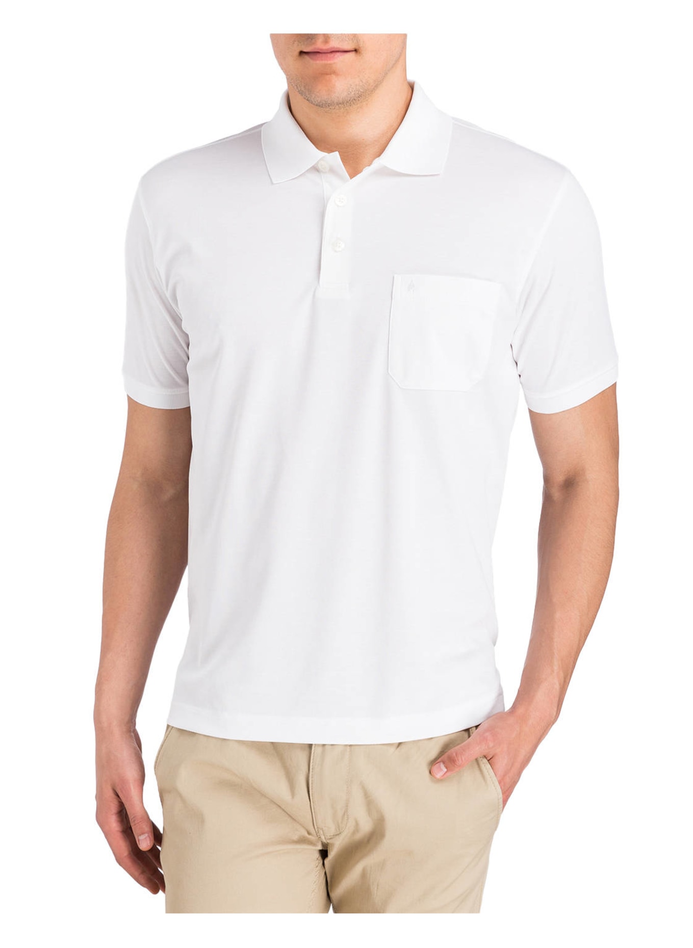 RAGMAN Piqué polo shirt , Color: WHITE (Image 2)