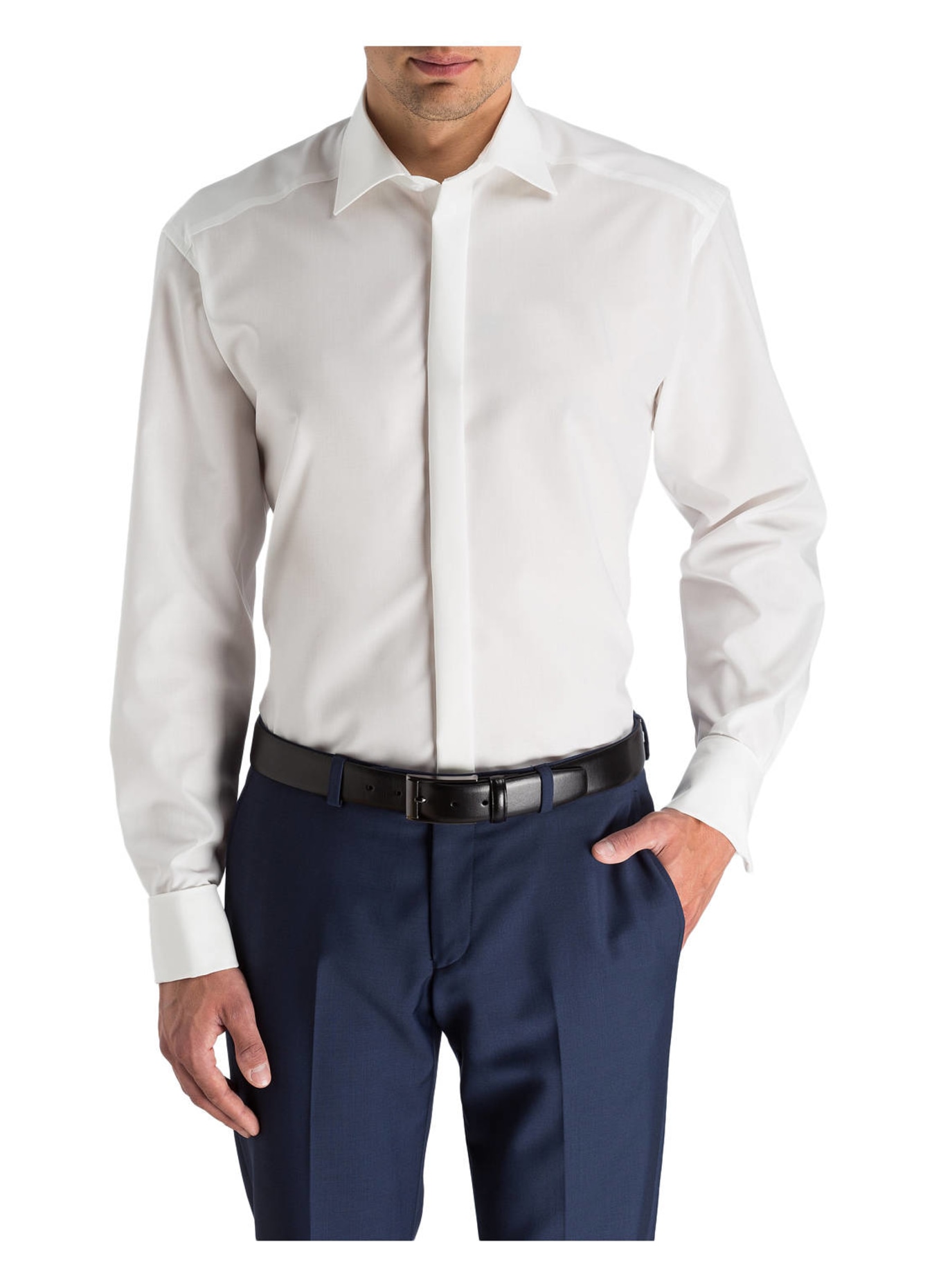 OLYMP Košile Luxor Comfort Fit s ohrnovacími manžetami, Barva: BÉŽOVÁ (Obrázek 2)