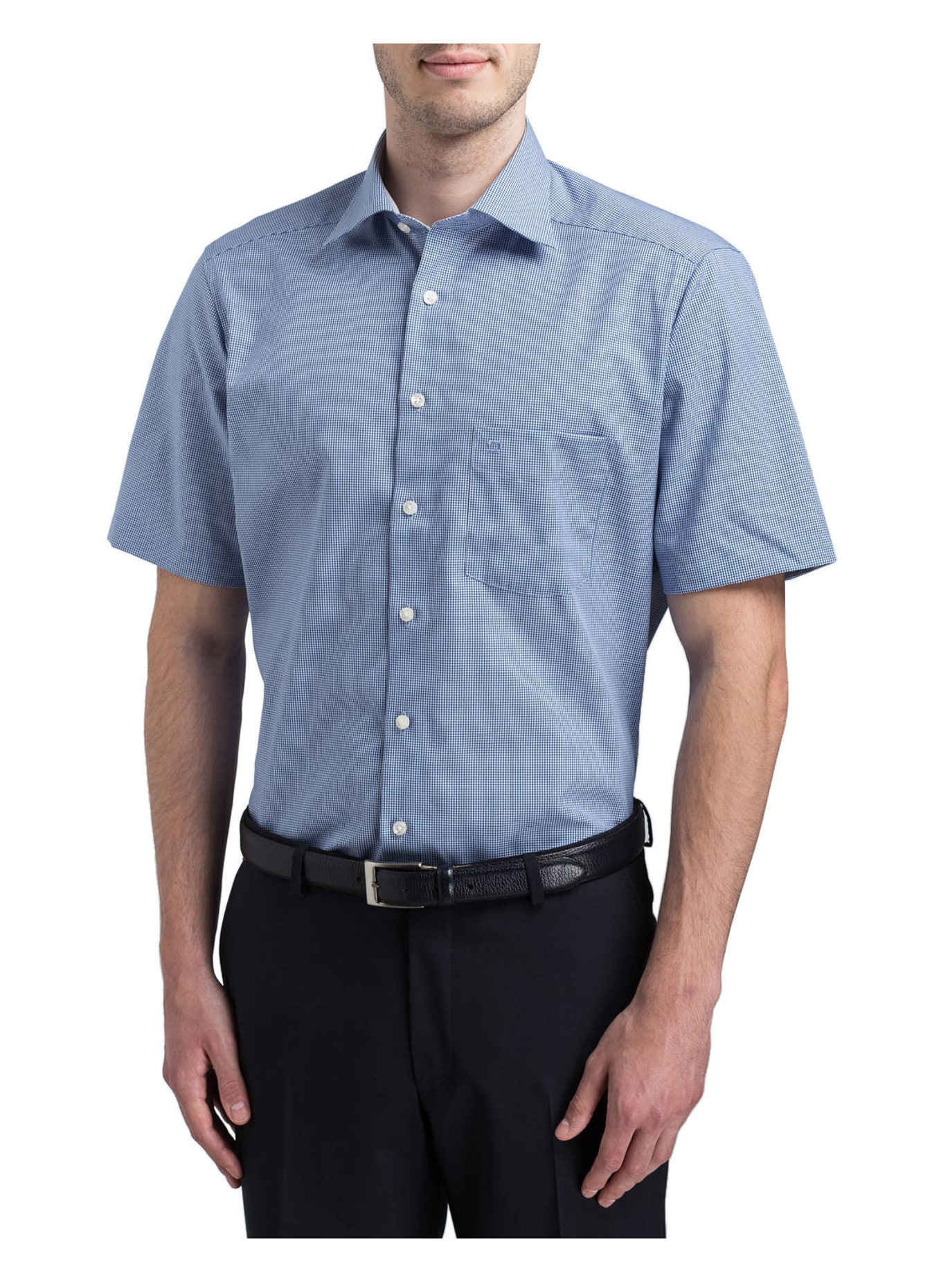 OLYMP Košile Luxor Modern Fit, s krátkým rukávem, Barva: TMAVĚ MODRÁ (Obrázek 2)